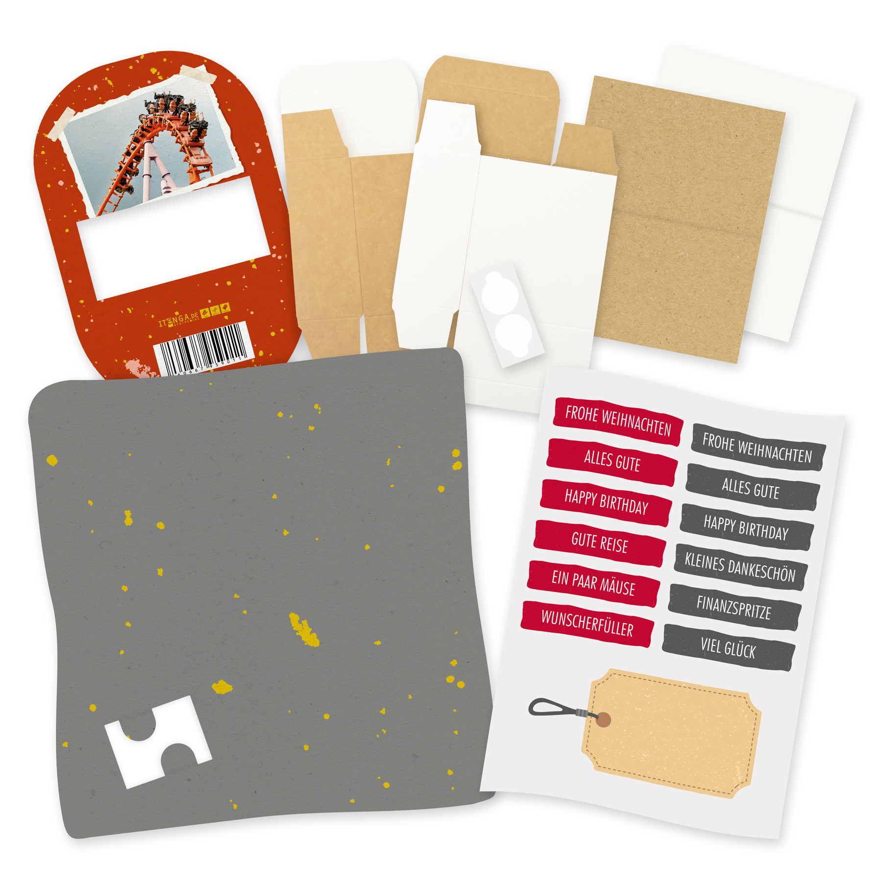 itenga Geldgeschenkverpackung Achterbahn Foto (Motiv 82)...