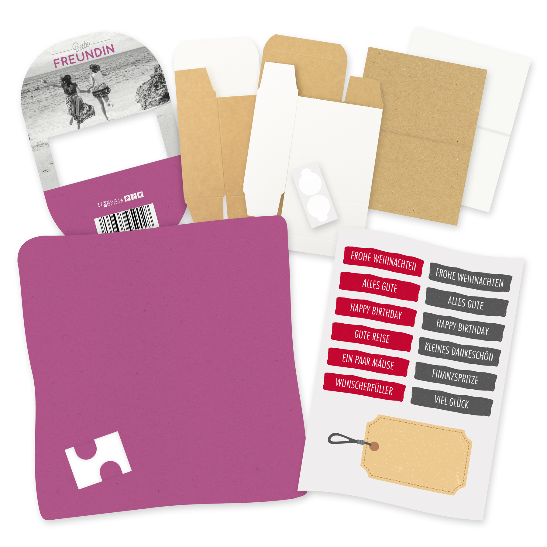 itenga Geldgeschenkverpackung Beste Freundin (Motiv 83) ...