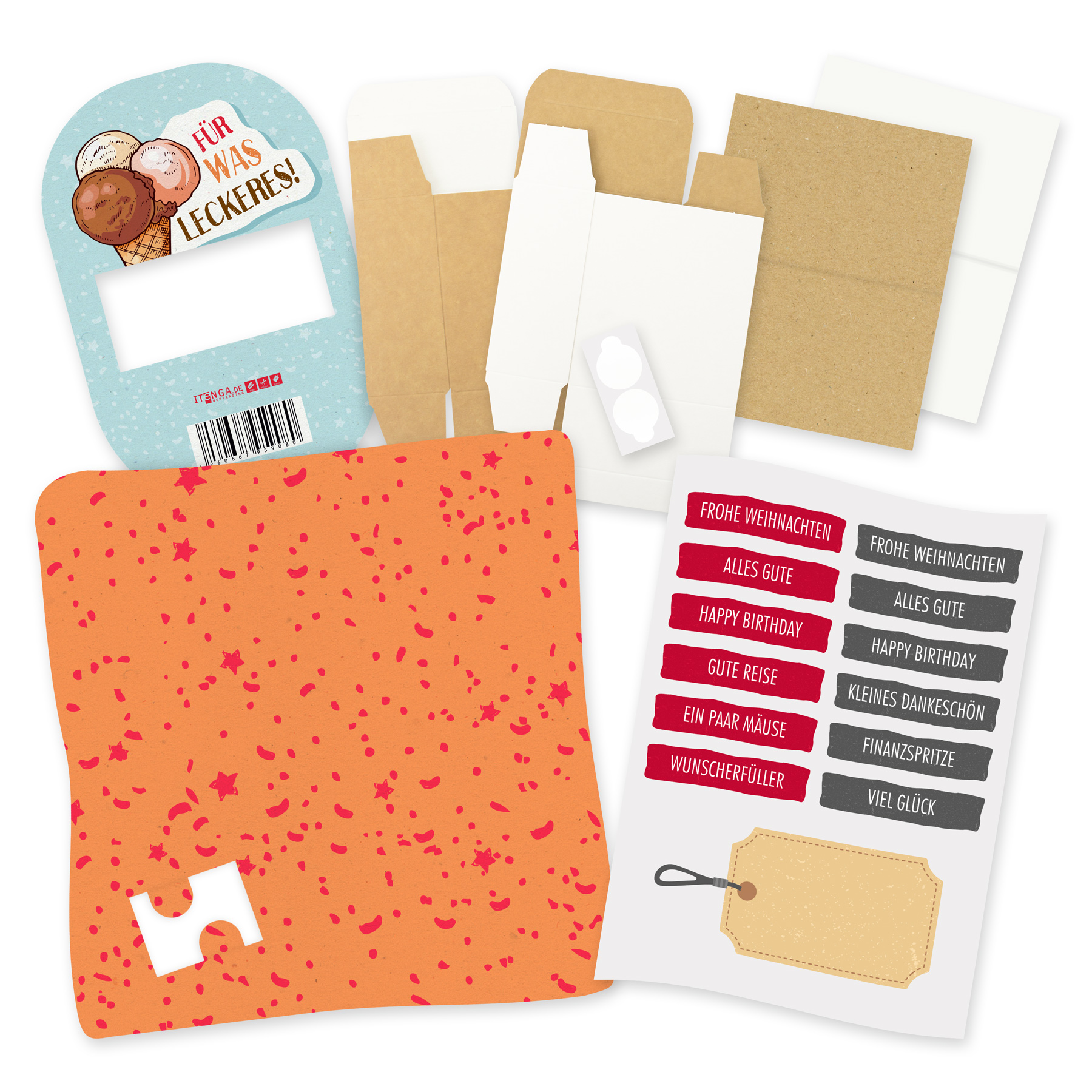 itenga Geldgeschenkverpackung Eist�te (Motiv 89) mit Bod...