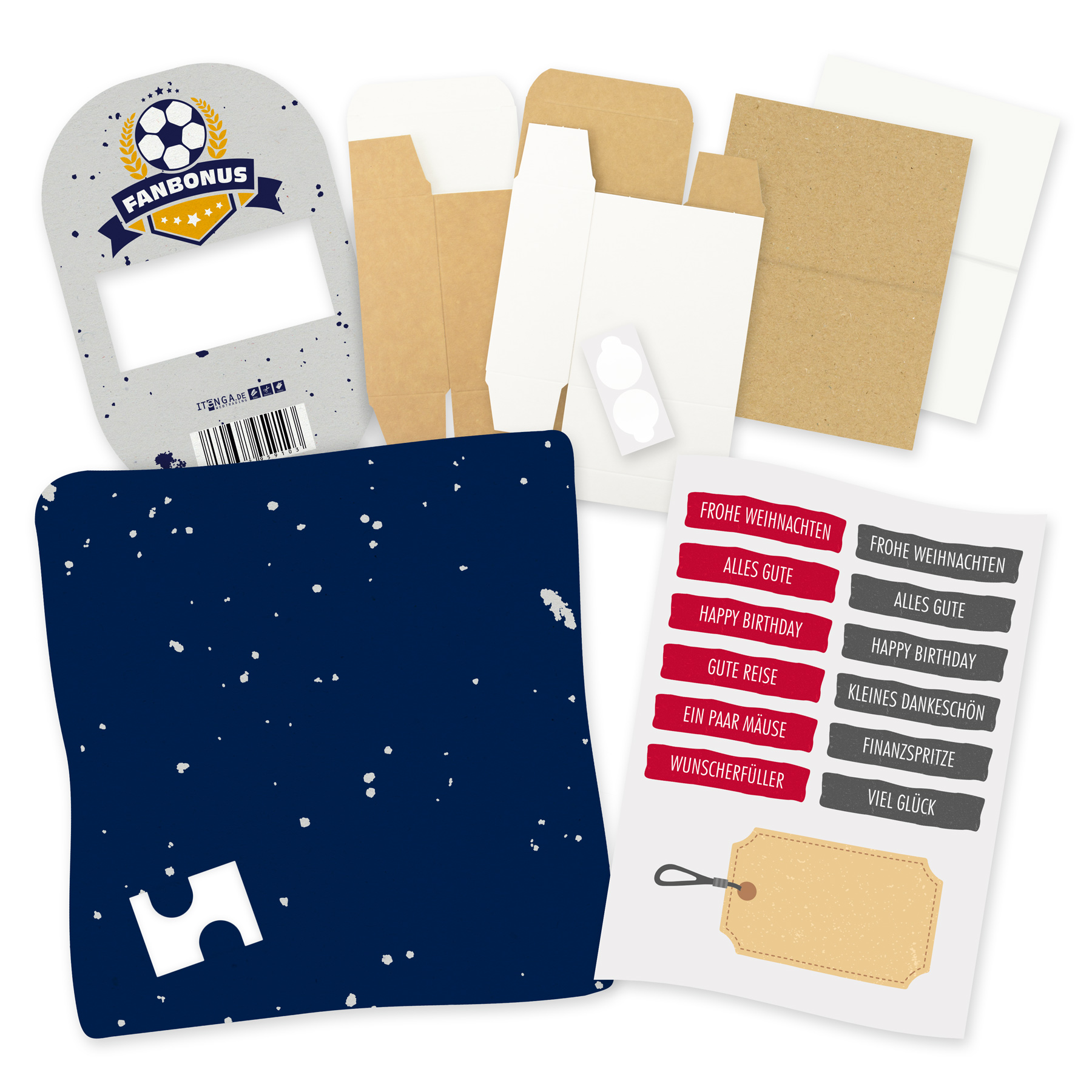 itenga Geldgeschenkverpackung Fu�ball Fanbonus (Motiv 91...