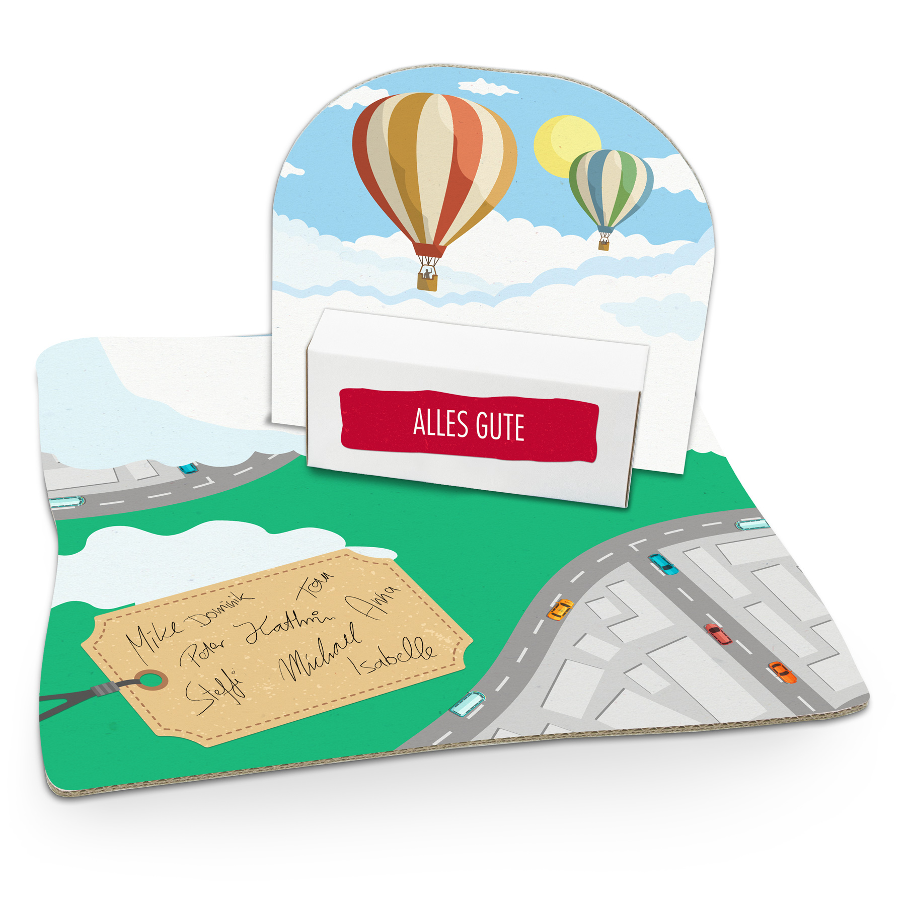 itenga Geldgeschenkverpackung Hei�luftballon (Motiv 94) ...