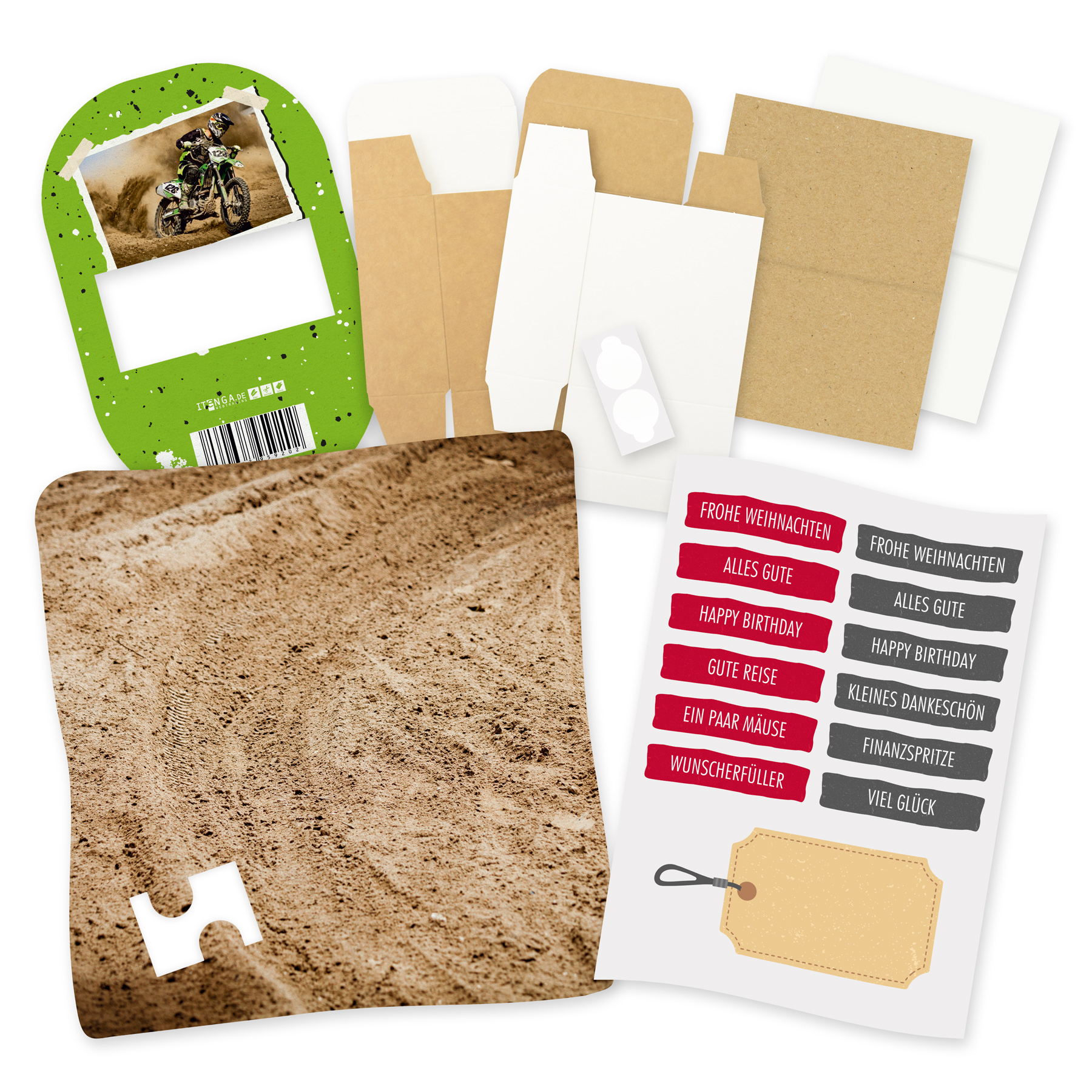 itenga Geldgeschenkverpackung Motocross (Motiv 101) mit ...