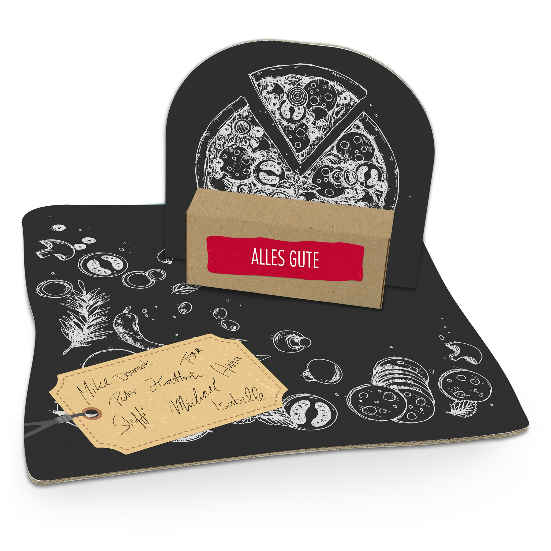 itenga Geldgeschenkverpackung Pizza Kreide (Motiv 104) m...