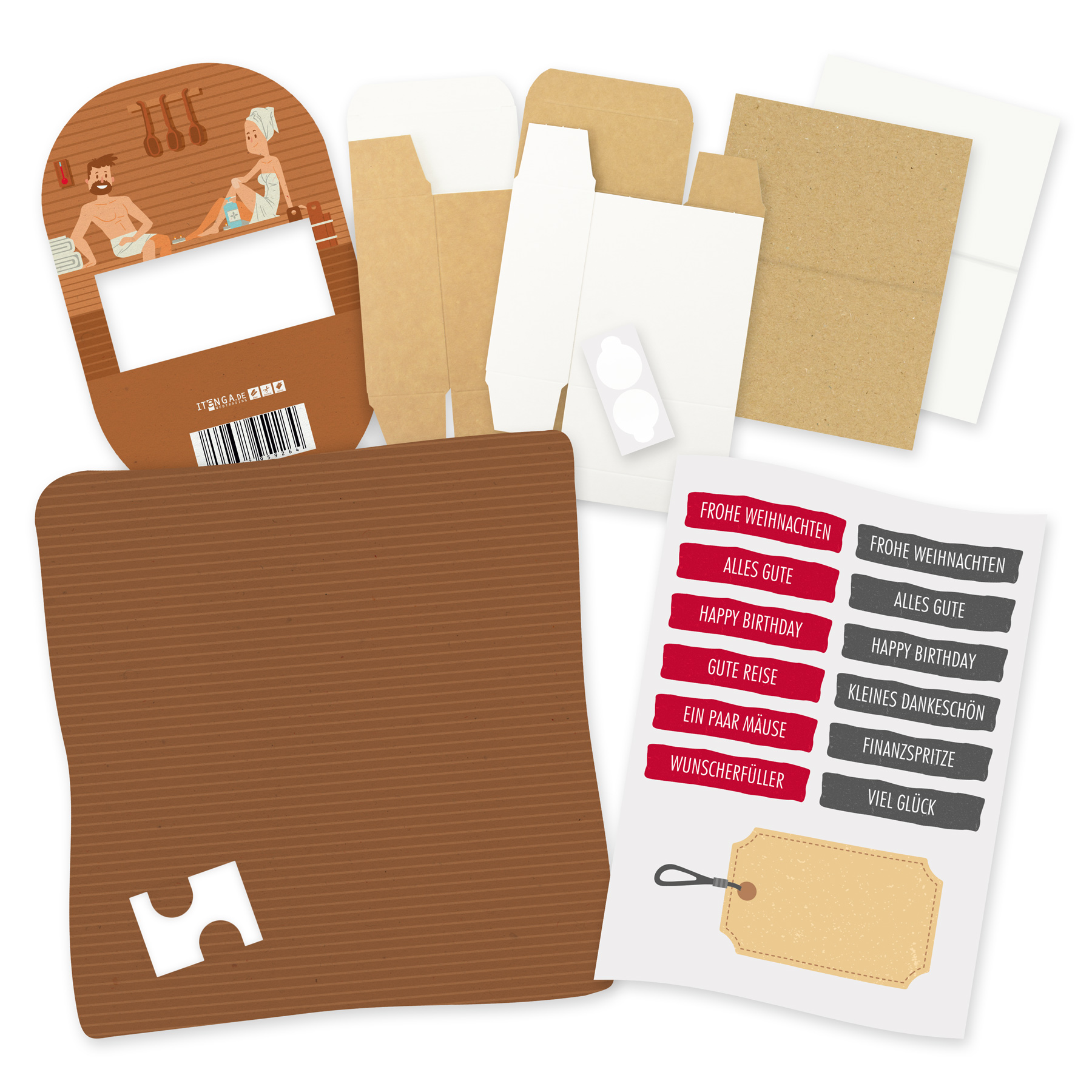 itenga Geldgeschenkverpackung Saunabesuch (Motiv 107) Bo...