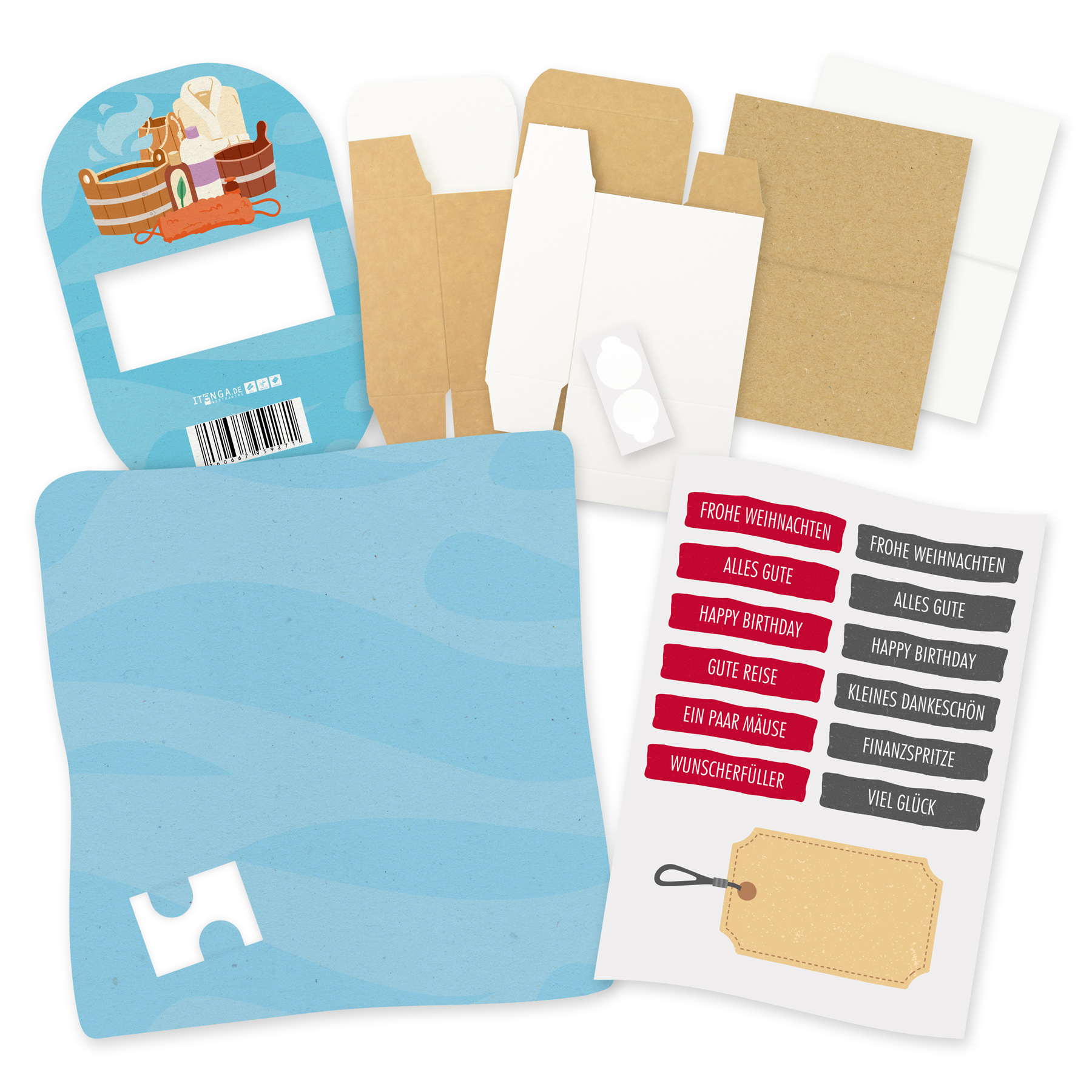 itenga Geldgeschenkverpackung Saunautensilien (Motiv 108...