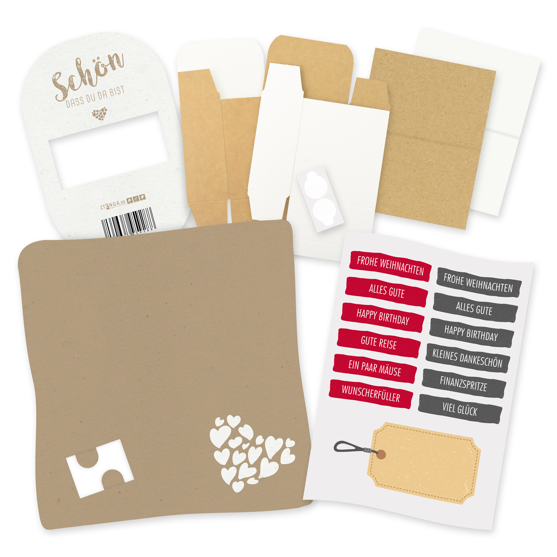 itenga Geldgeschenkverpackung Sch�n dass du da bist (Mot...