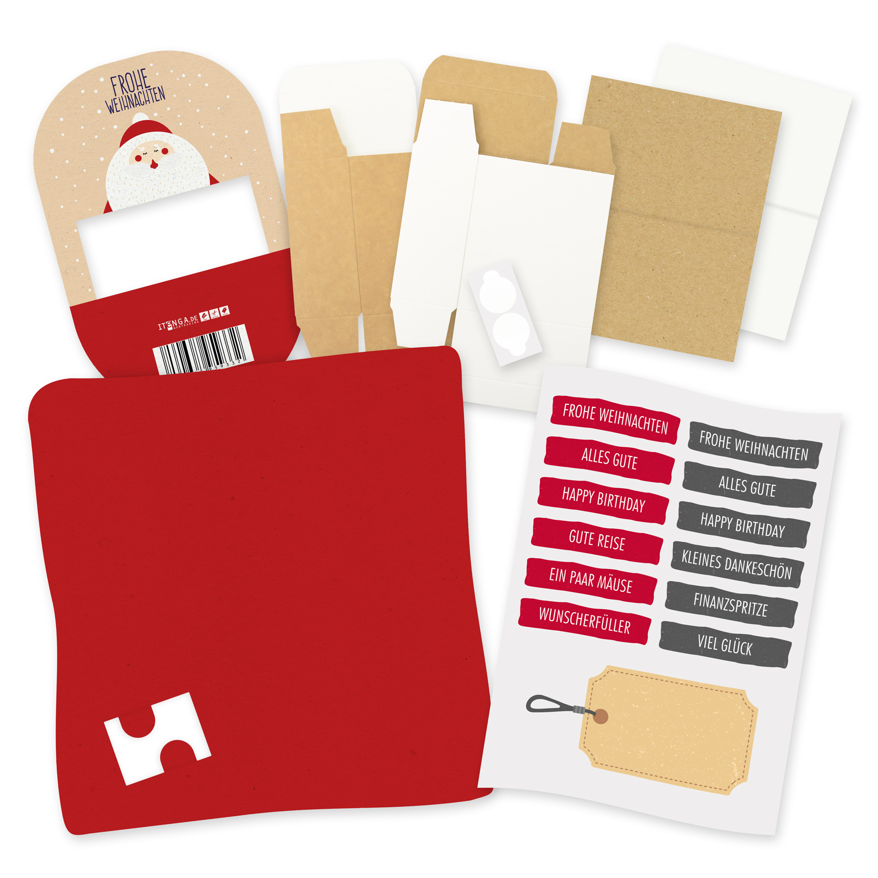 itenga Geldgeschenkverpackung Weihnachtsmann (Motiv 114)...
