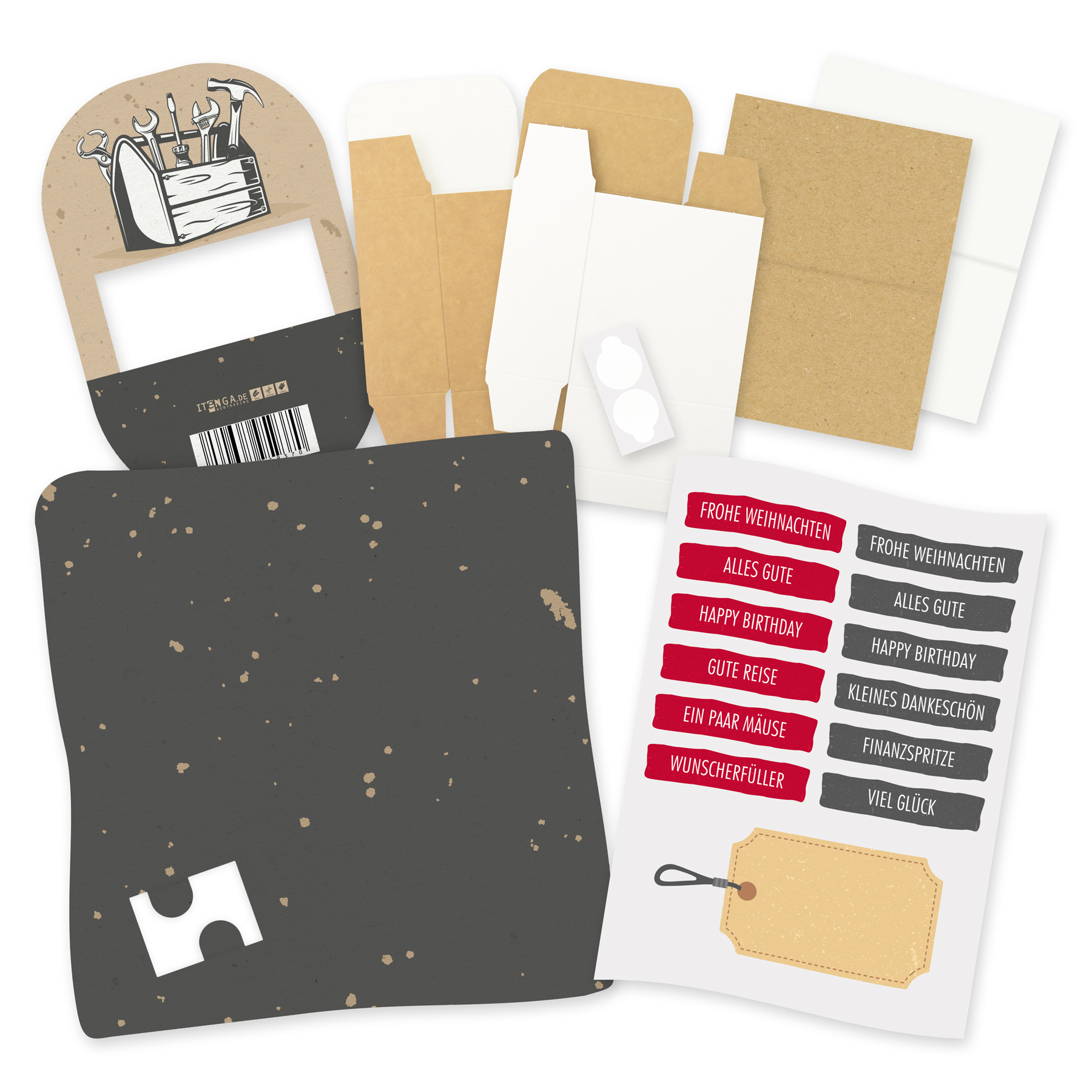 itenga Geldgeschenkverpackung Werkzeugkiste (Motiv 118) ...