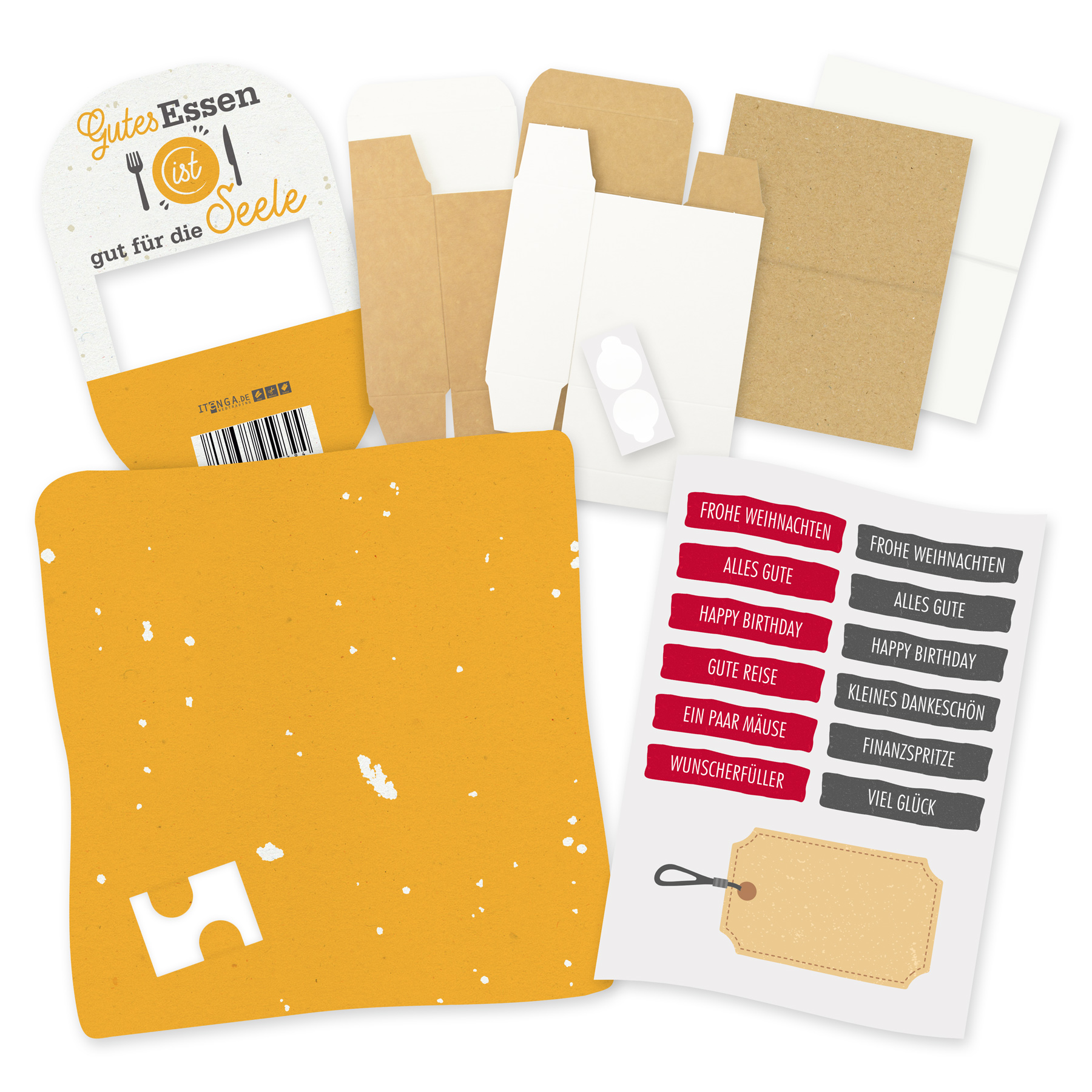 itenga Geldgeschenkverpackung Gutes Essen (Motiv 120) Bo...