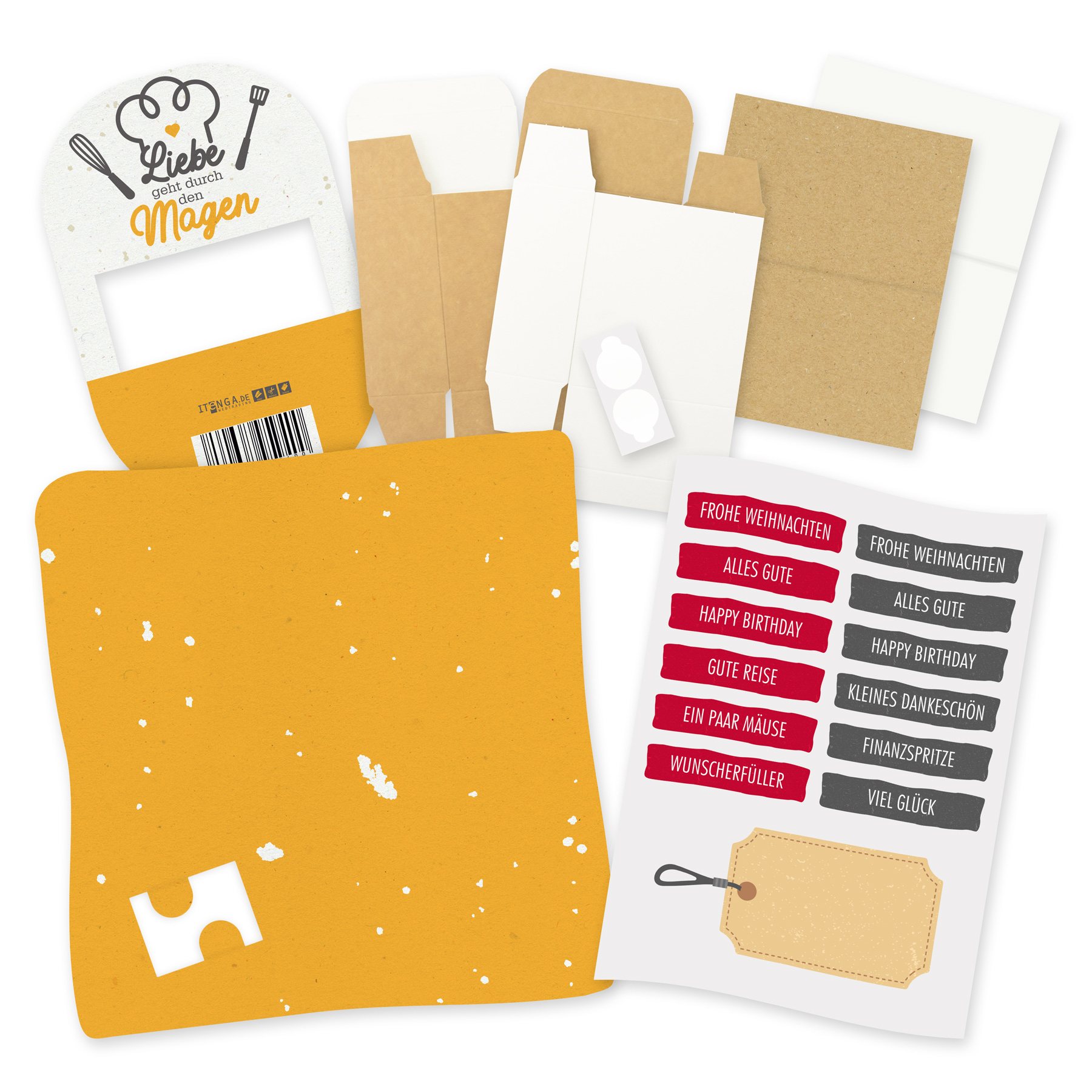 itenga Geldgeschenkverpackung Liebe geht durch den Magen...