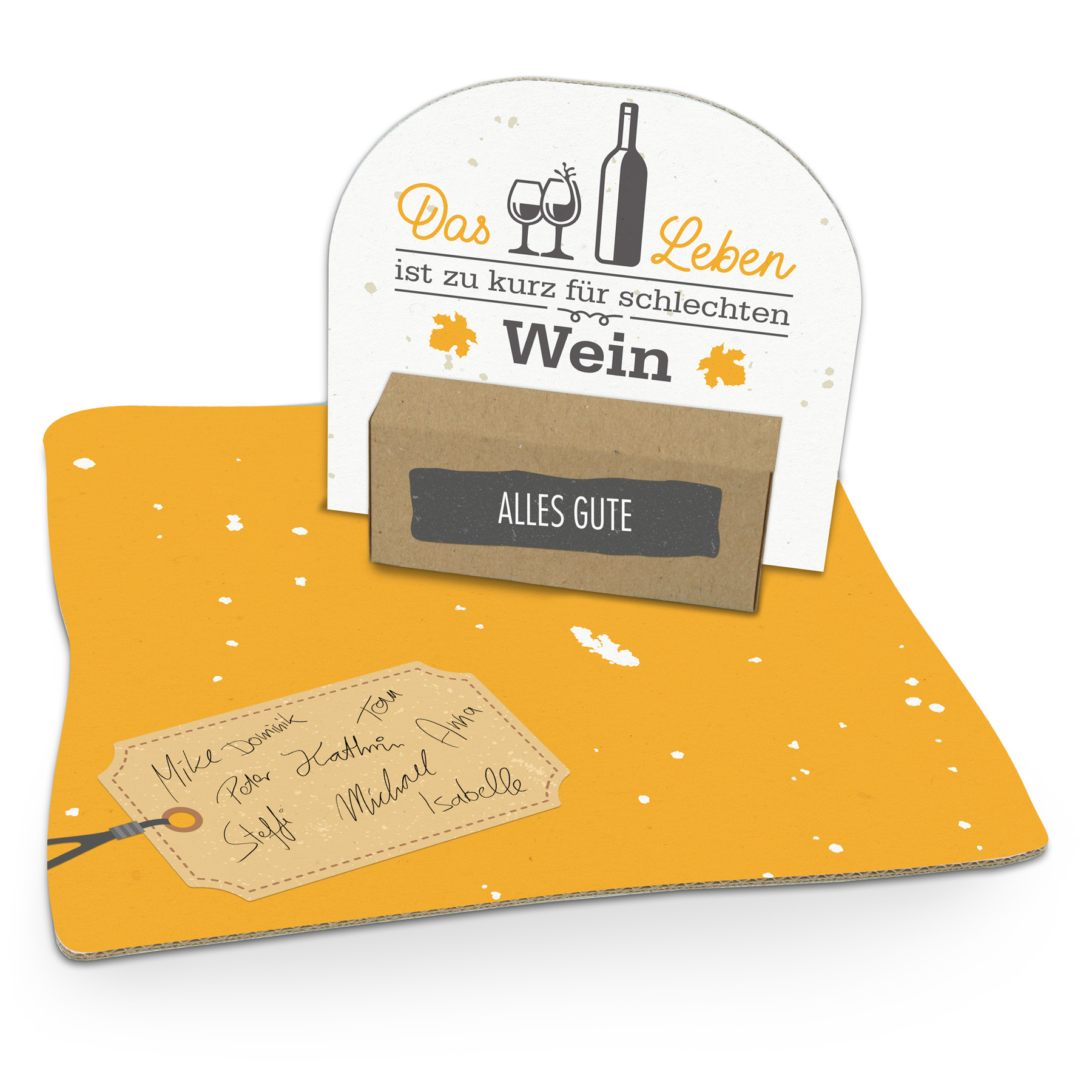 itenga Geldgeschenkverpackung Das Leben ist zu kurz (Mot...