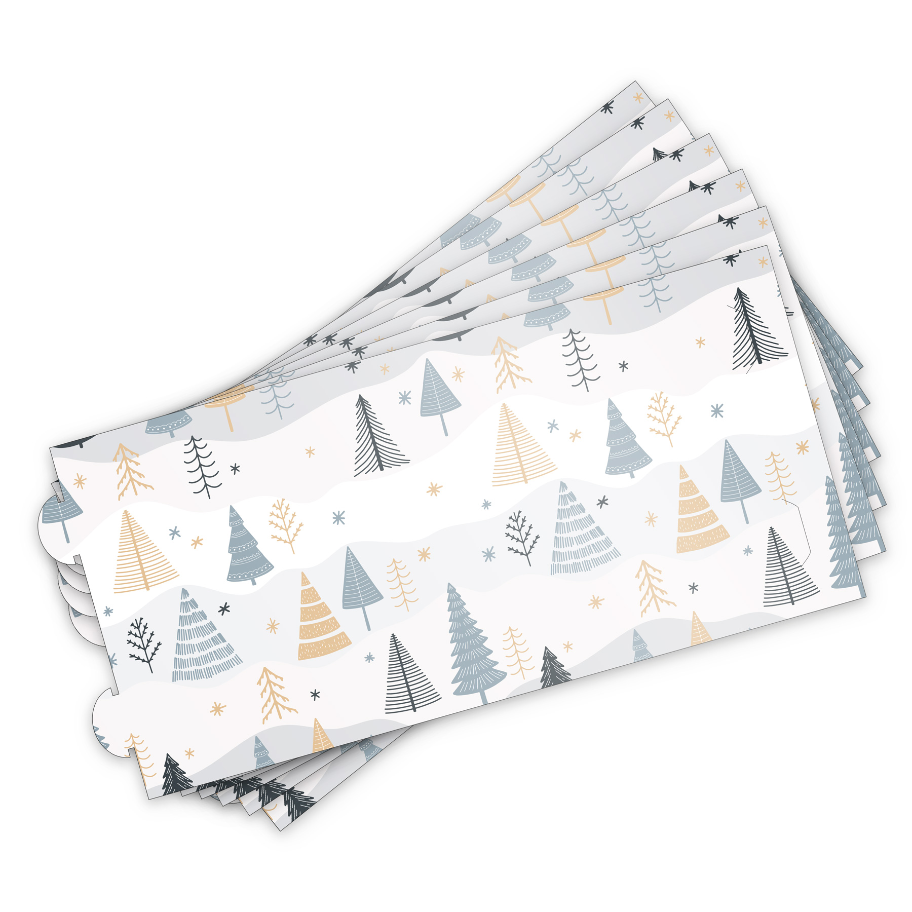 itenga 6x Windlicht klein Tannenb�ume f�r Weihnachten Wi...