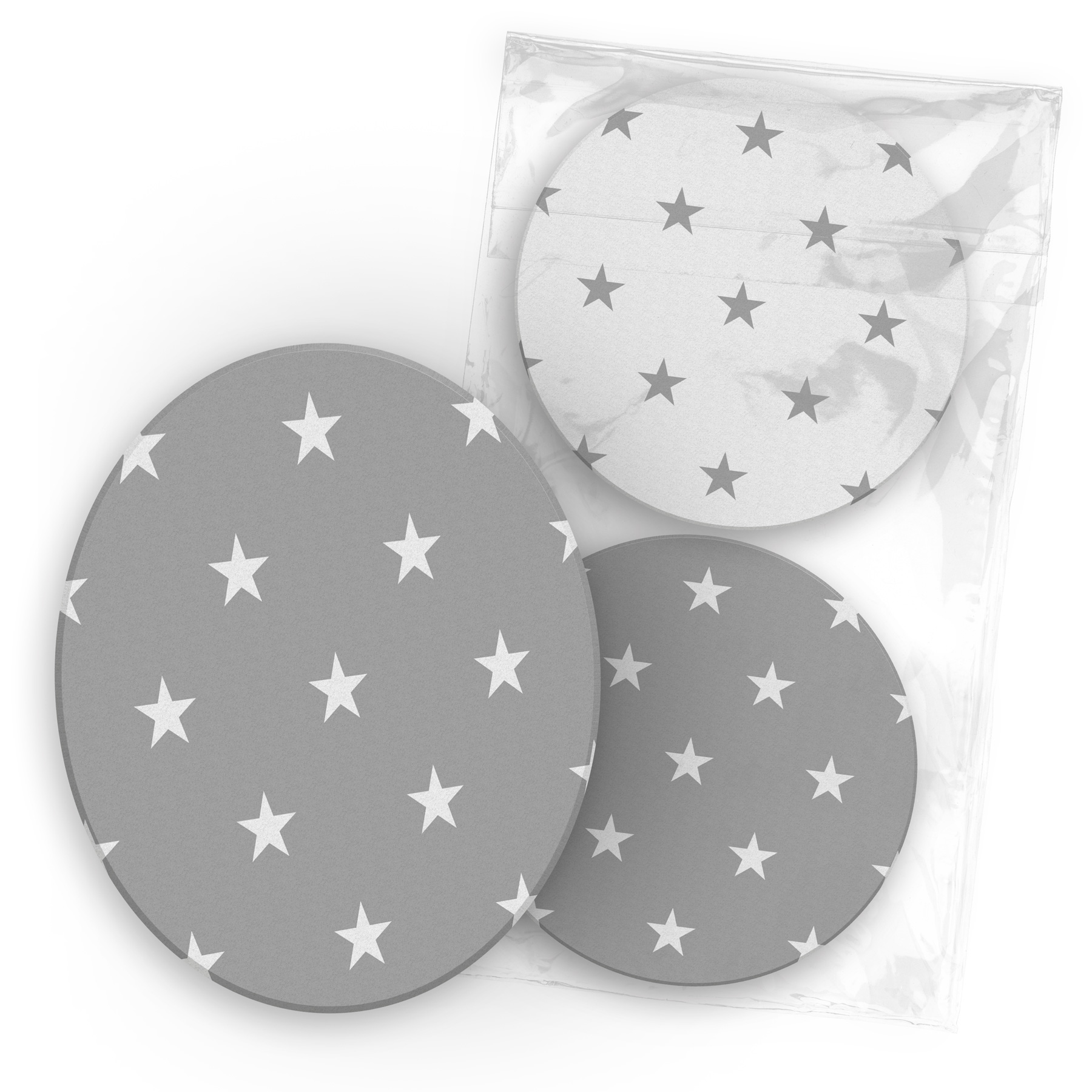 itenga 40x Bierdeckel Sterne I Grau Wei� I Untersetzer W...