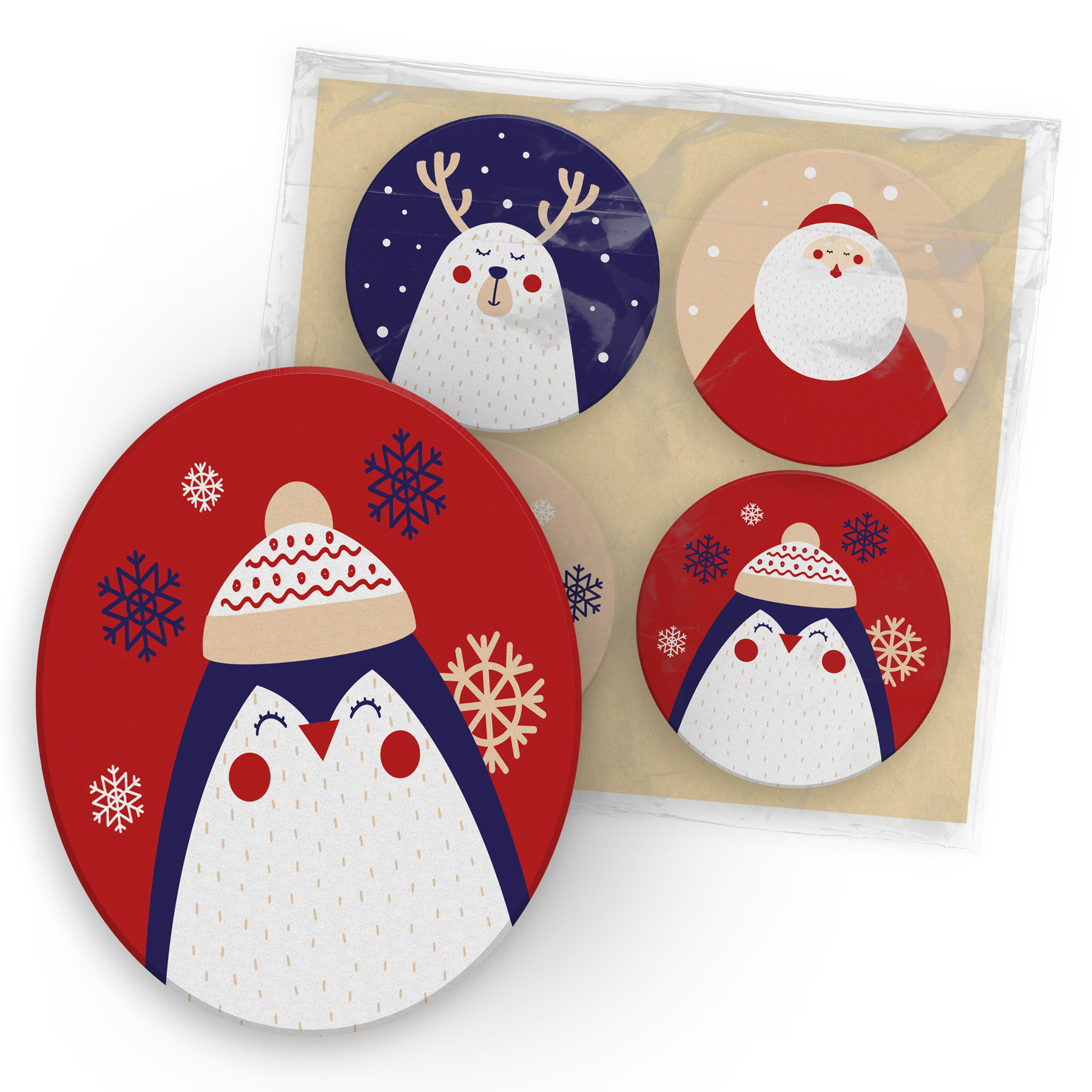 itenga 40x Bierdeckel Weihnachtsfiguren I Weihnachten I ...