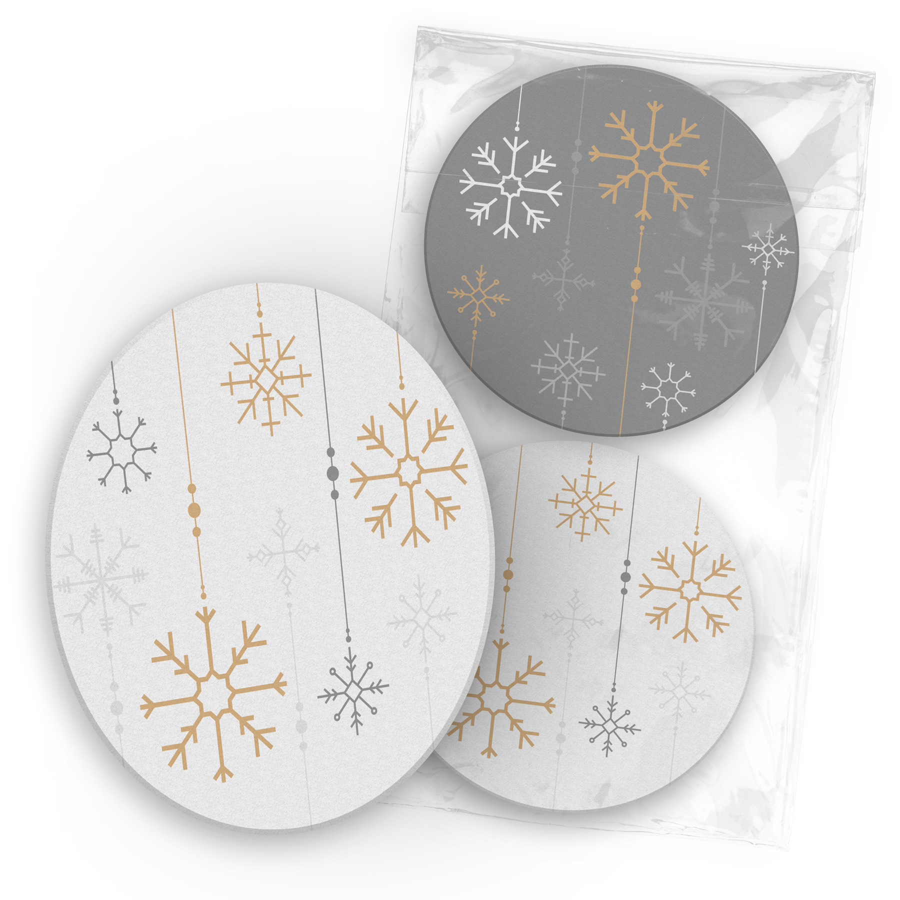 itenga 40x Bierdeckel Schneeflocken I Weihnachten I Unte...