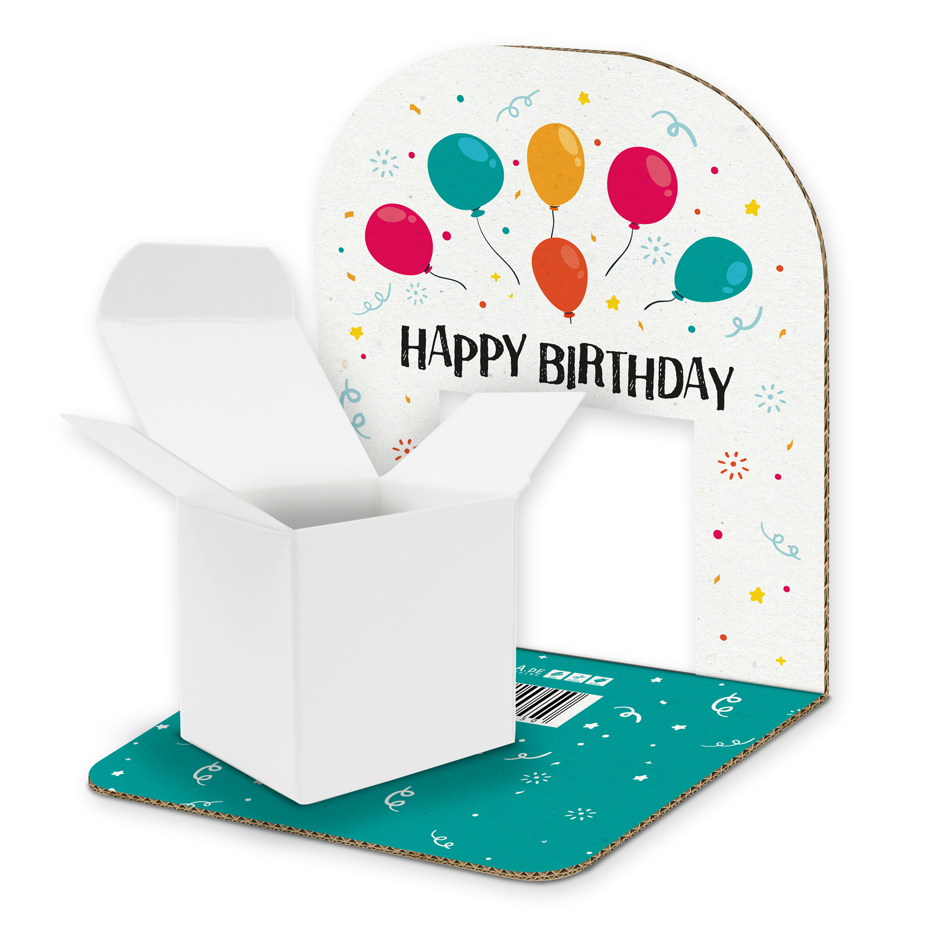 itenga Geldgeschenkverpackung Basic Luftballons Happy Bi...