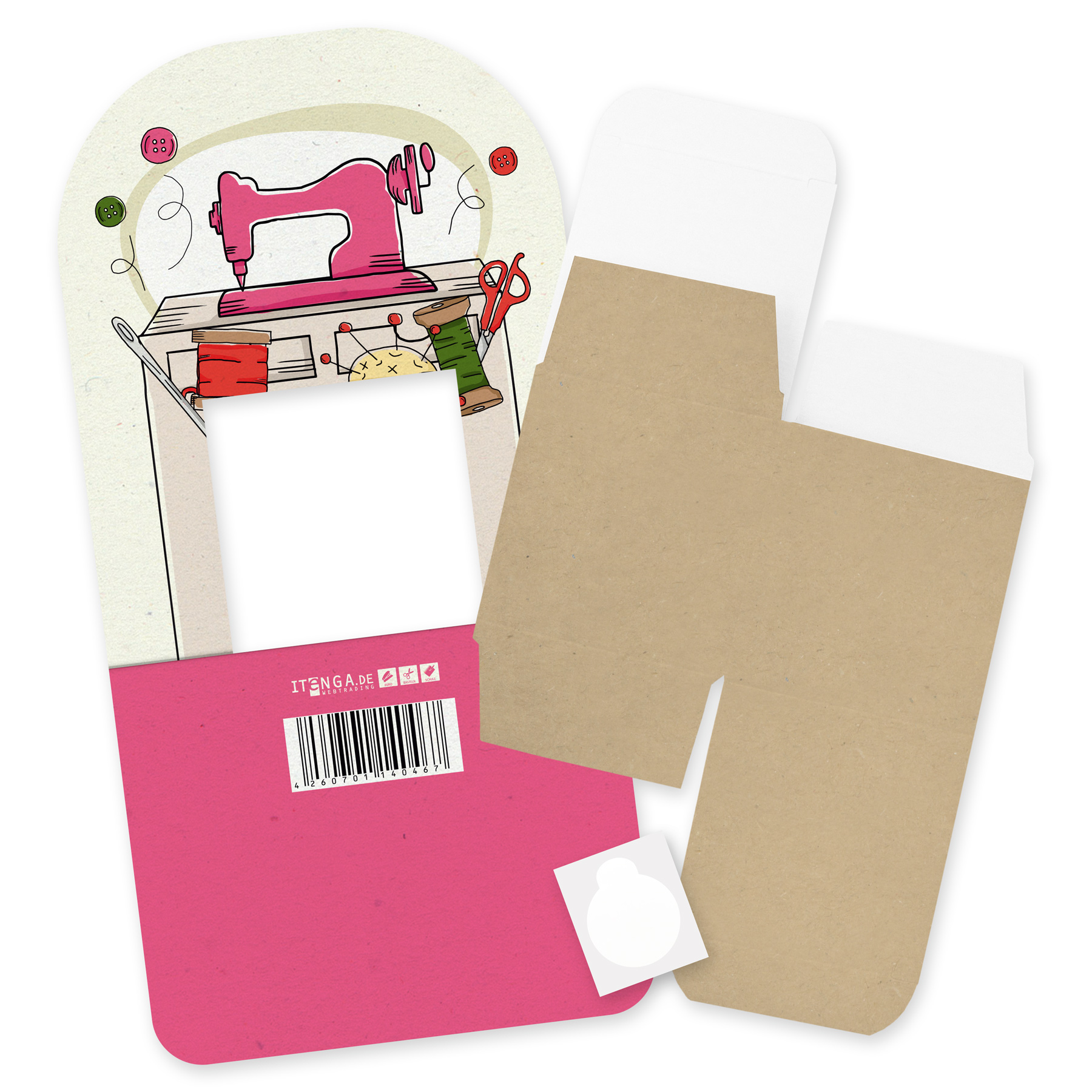itenga Geldgeschenkverpackung Basic N�hmaschine I Aufste...