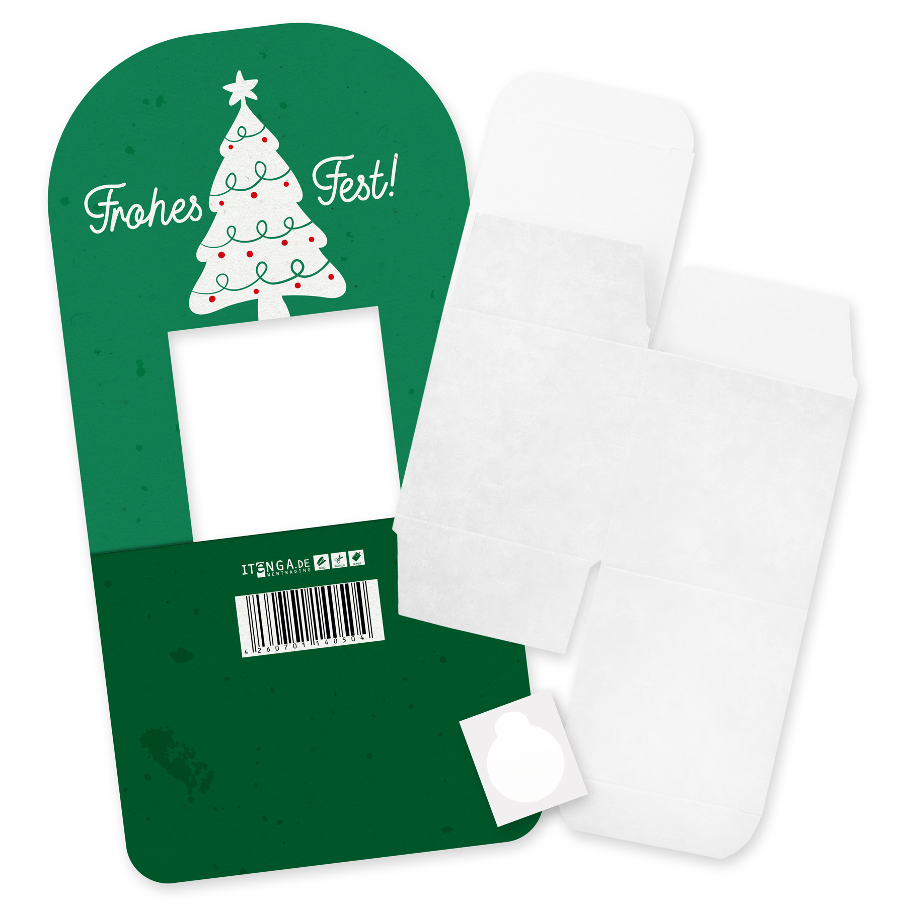 itenga Geldgeschenkverpackung Basic Tannenbaum I Aufstel...