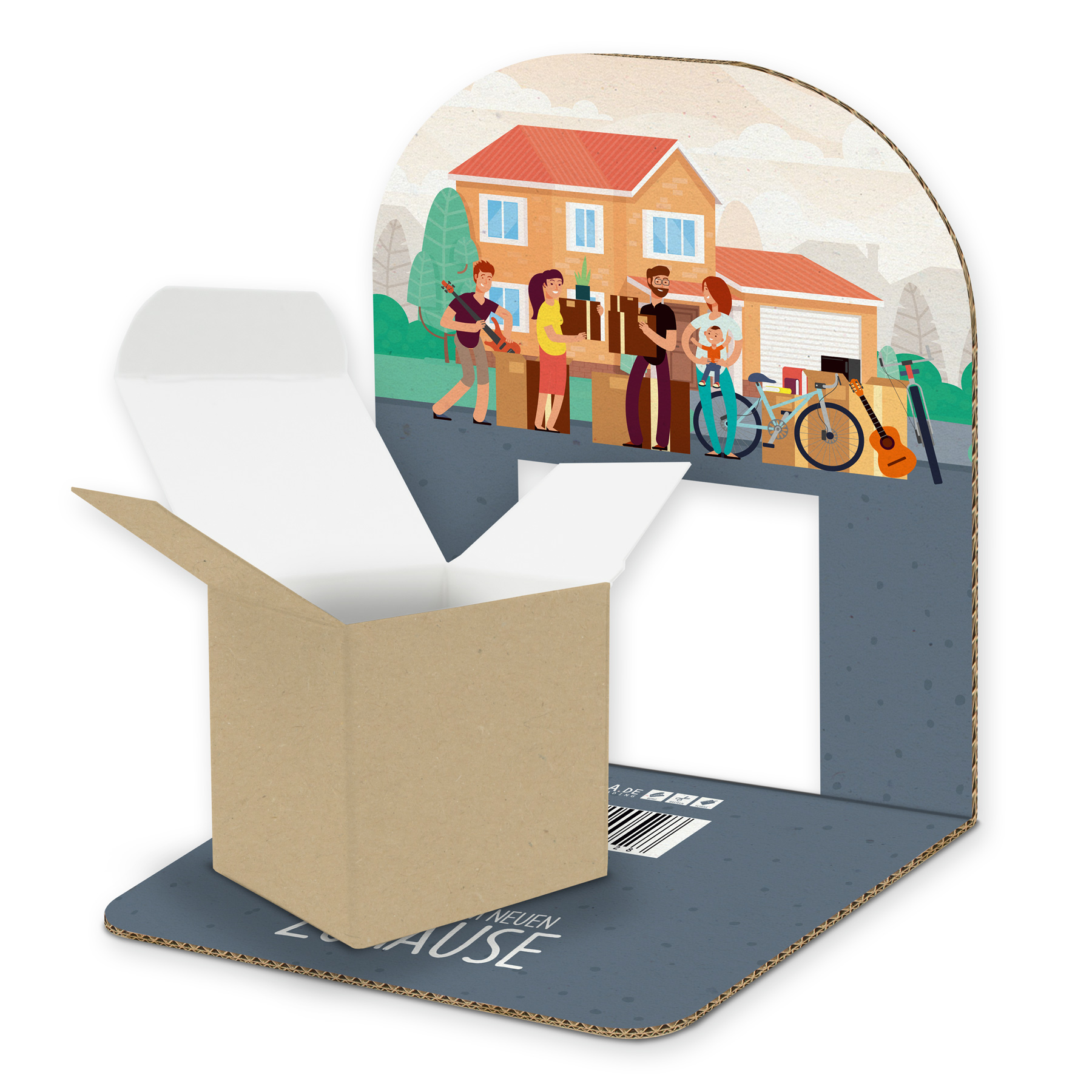 itenga Geldgeschenkverpackung Basic Umzug I Aufsteller W...