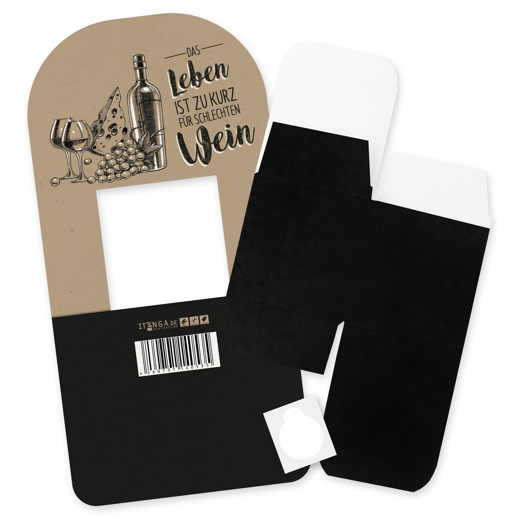 itenga Geldgeschenkverpackung Basic Wein I Aufsteller W�...