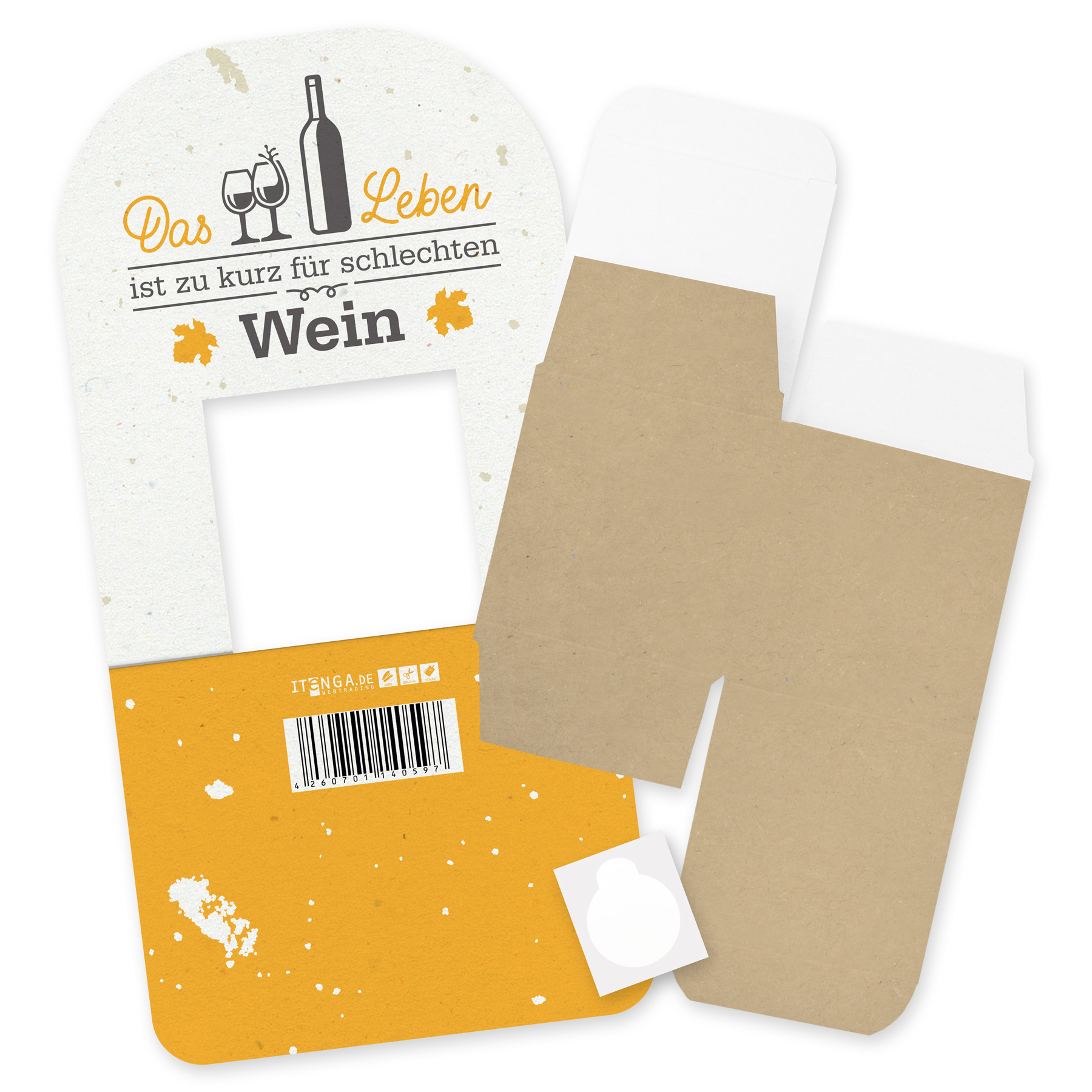 itenga Geldgeschenkverpackung Basic Wein I Aufsteller W�...