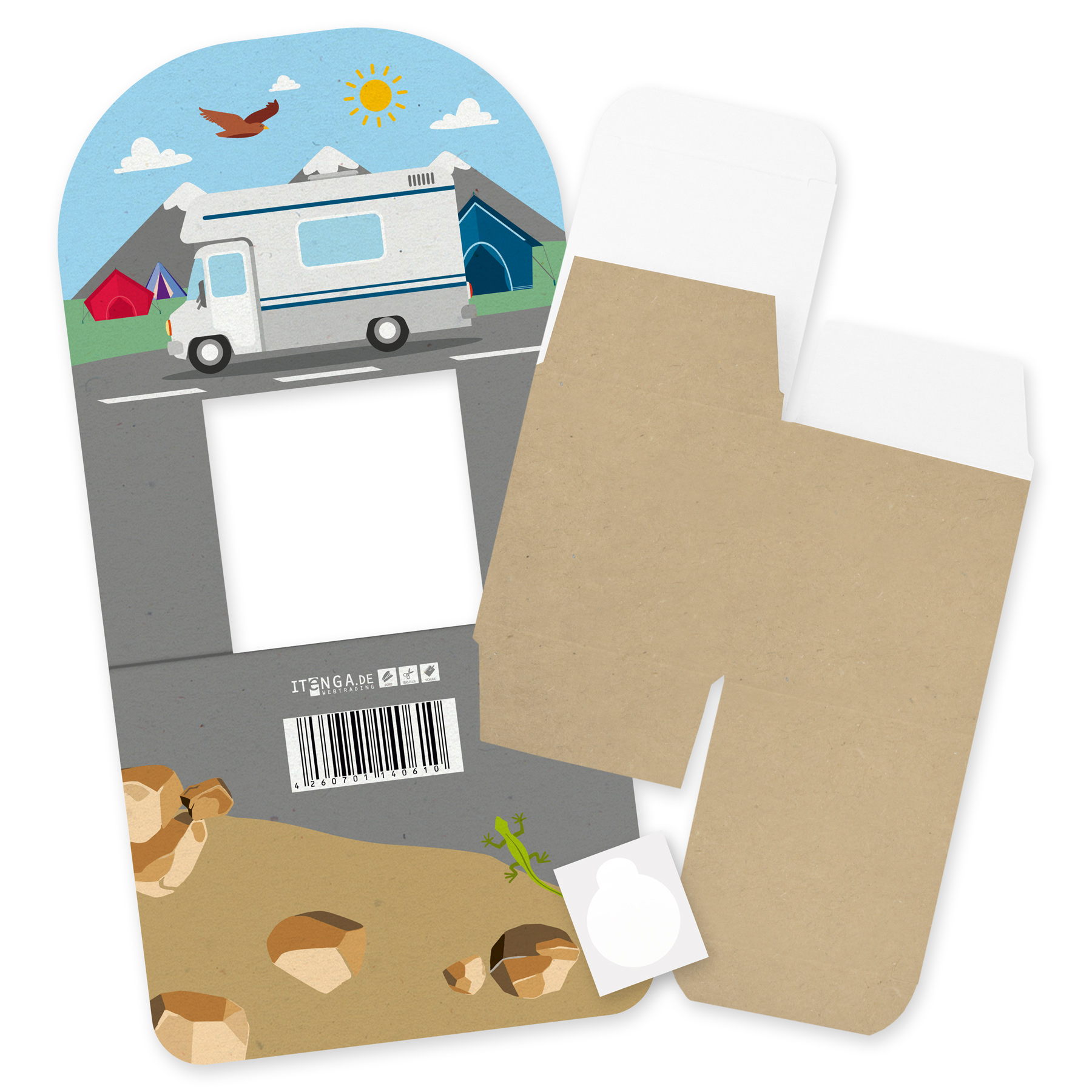 itenga Geldgeschenkverpackung Basic Wohnmobil I Aufstell...