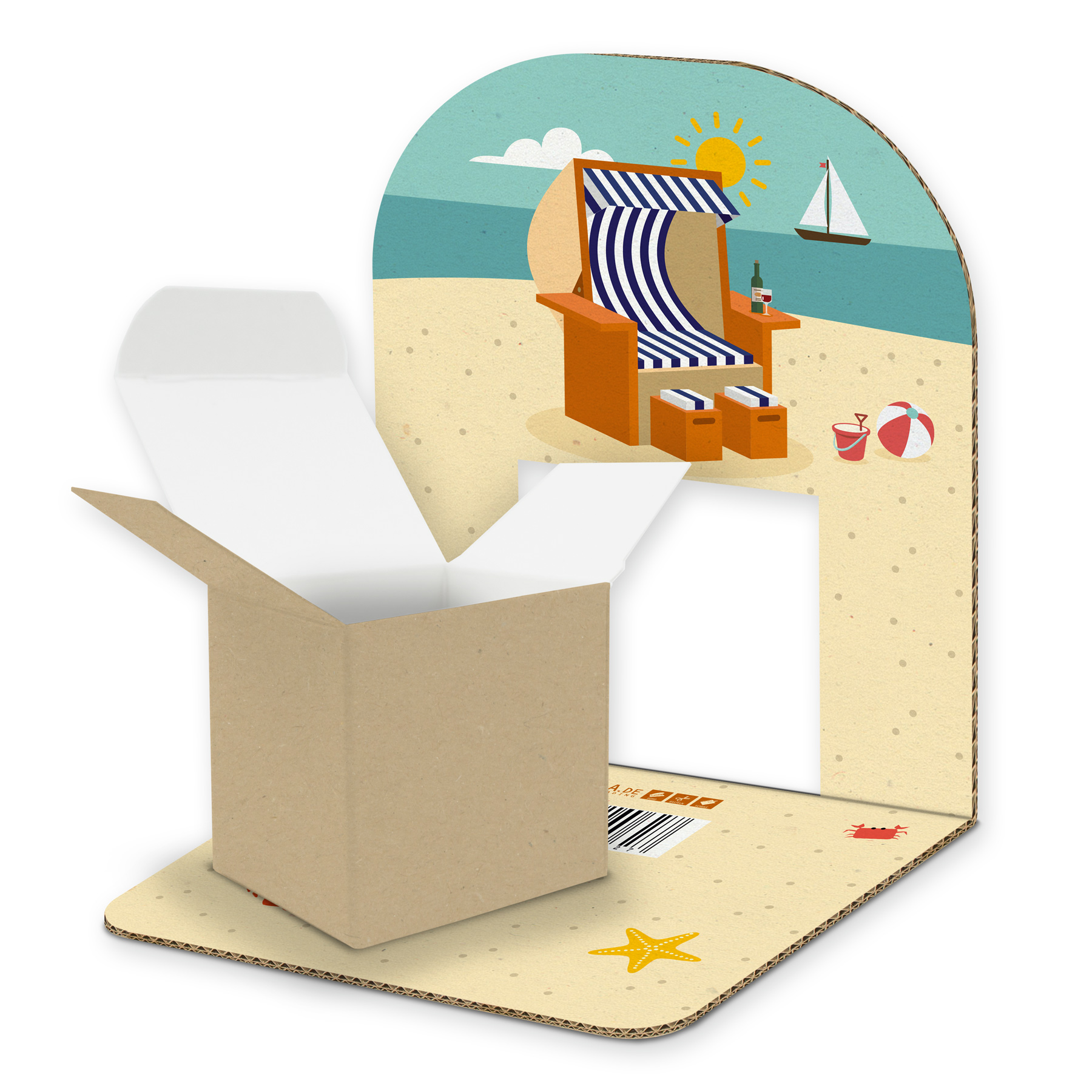 itenga Geldgeschenkverpackung Basic Strandkorb I Aufstel...