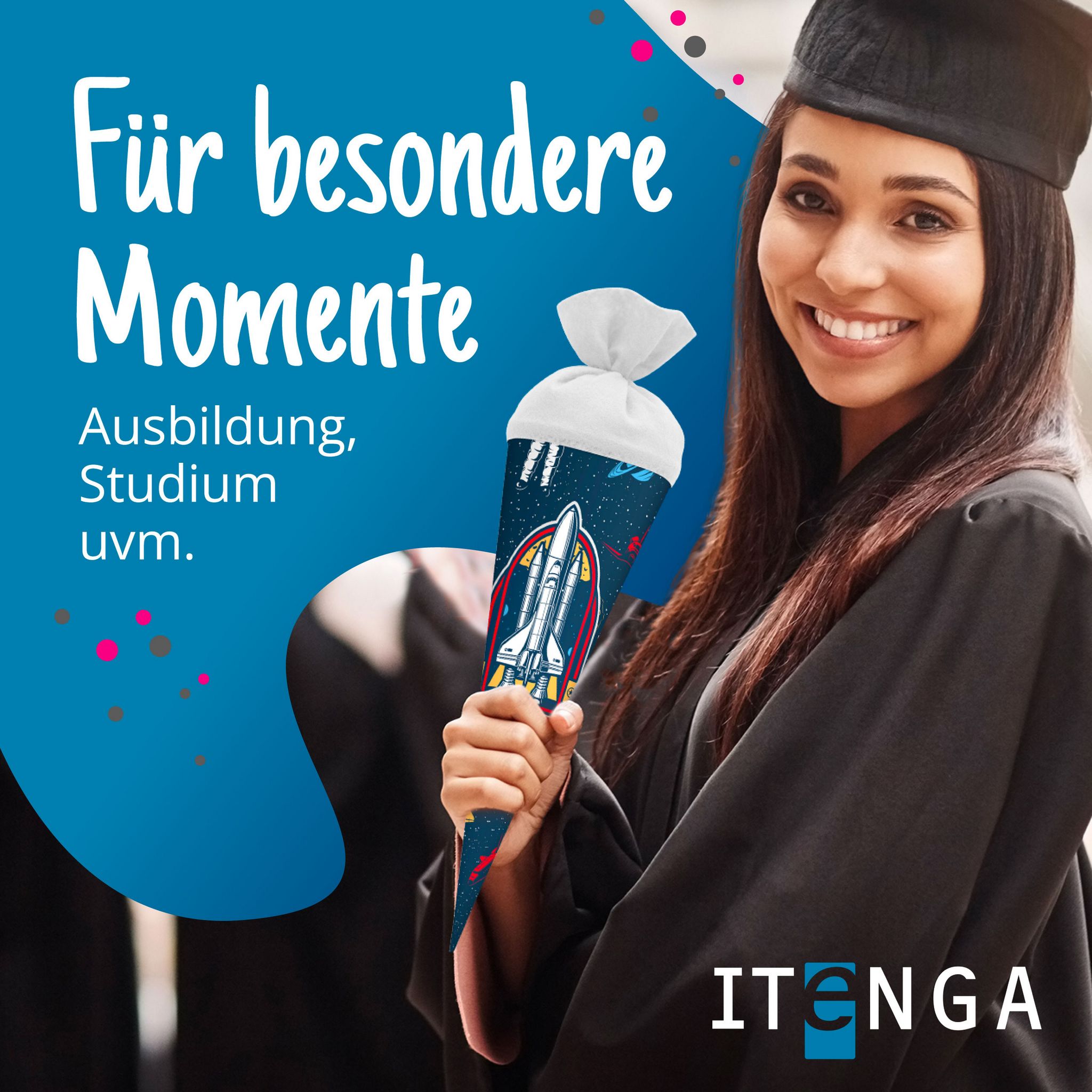 itenga Geschwister Schult�te rund 35cm Weltraum