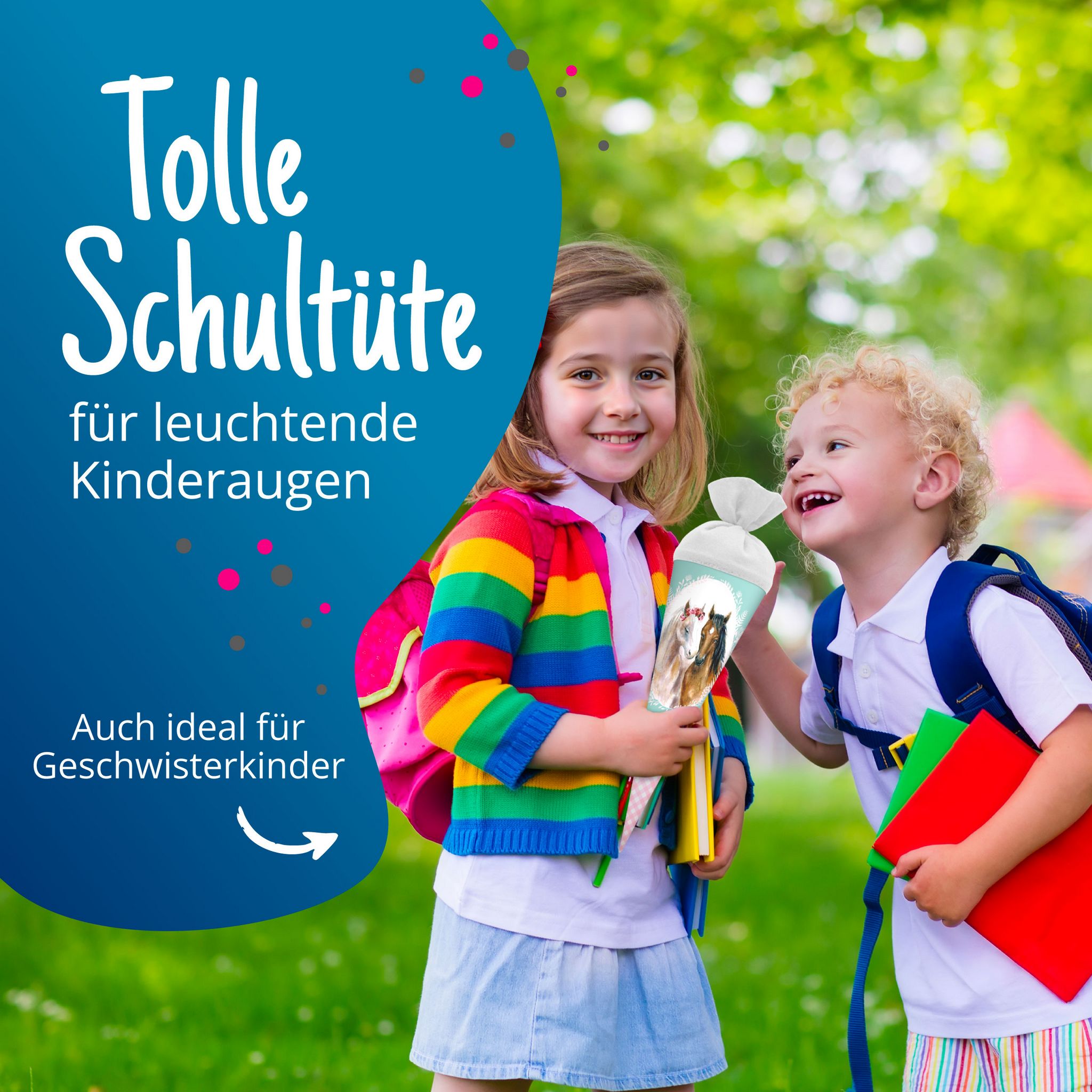 itenga Geschwister Schult�te 35cm Pferde