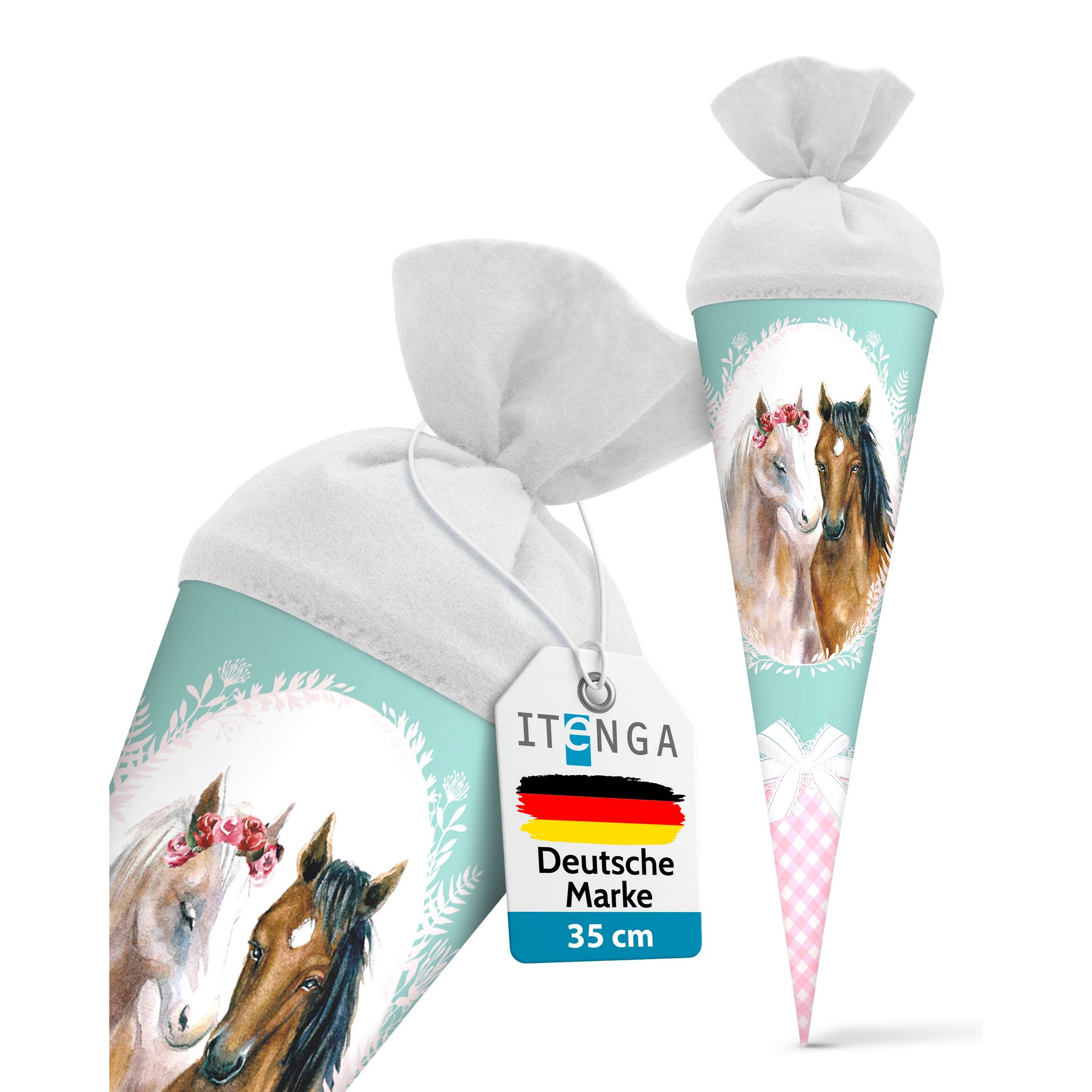 itenga Geschwister Schult�te 35cm Pferde