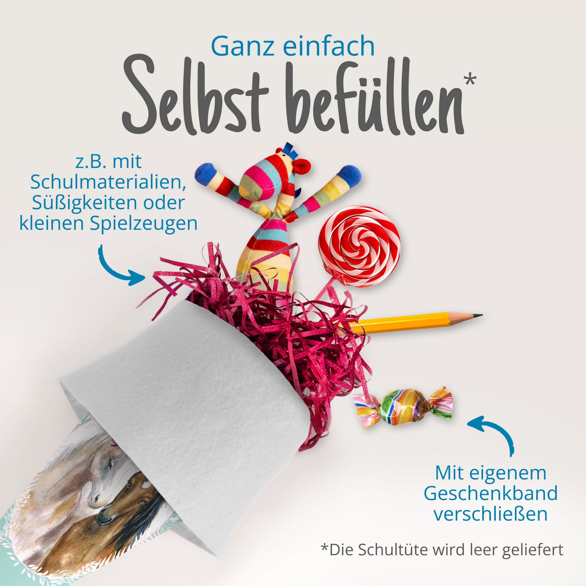 itenga Geschwister Schult�te 35cm Pferde