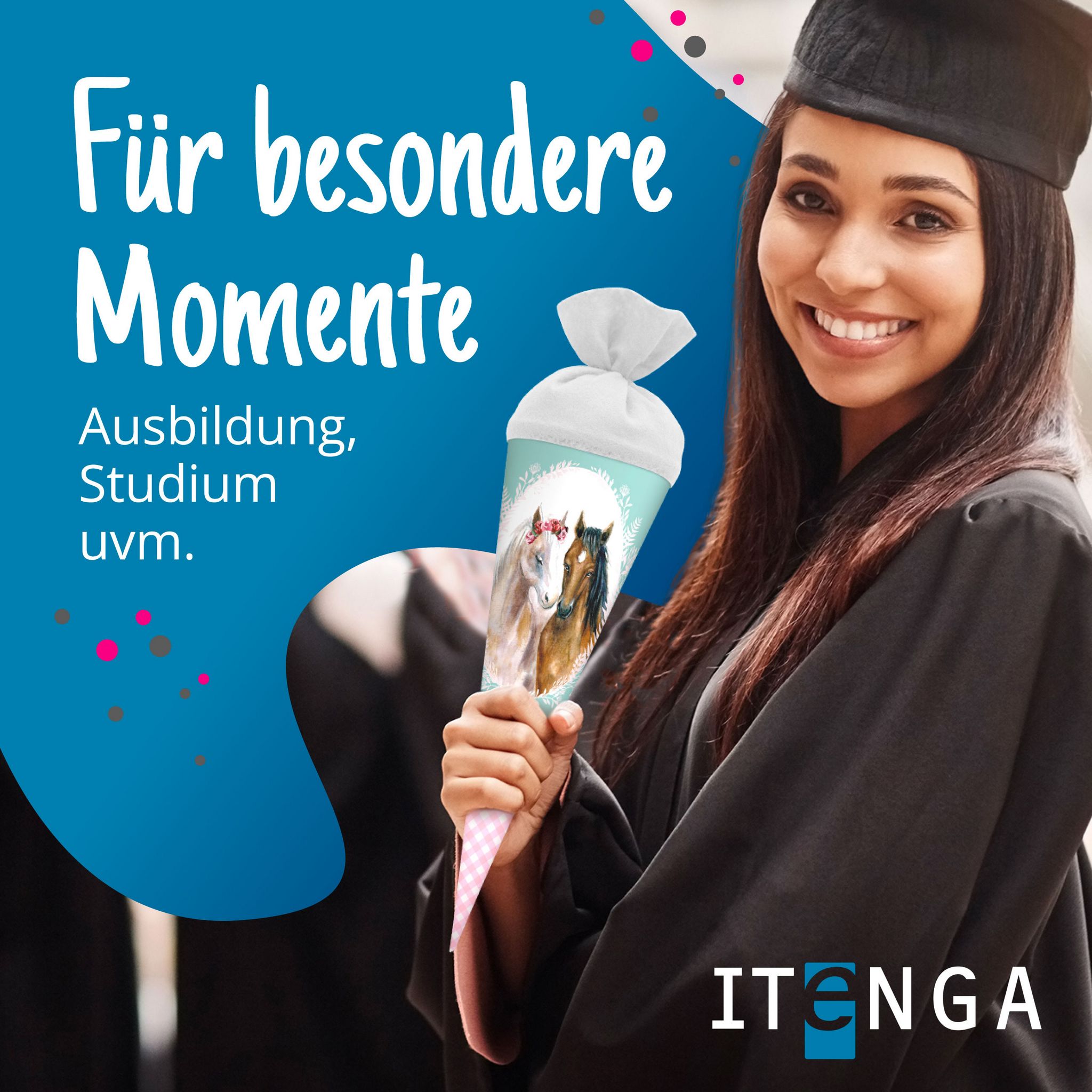 itenga Geschwister Schult�te 35cm Pferde