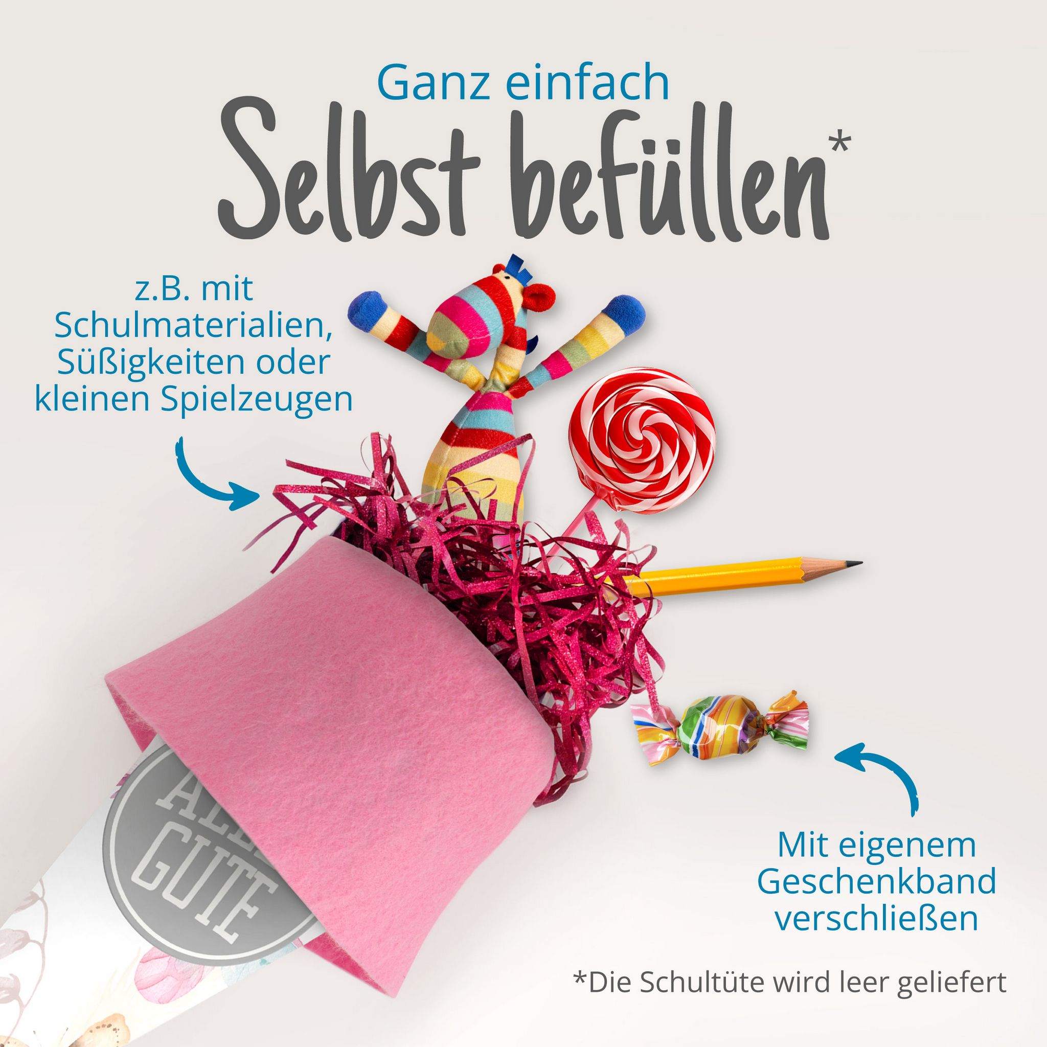 itenga Geschwisterschult�te Schmetterling 35cm mit Stick...