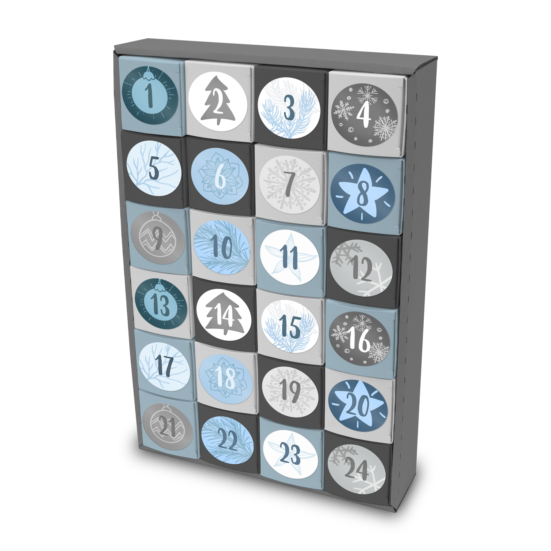 itenga SET Adventskalender zum F�llen W�rfel 5cm (au�en ...