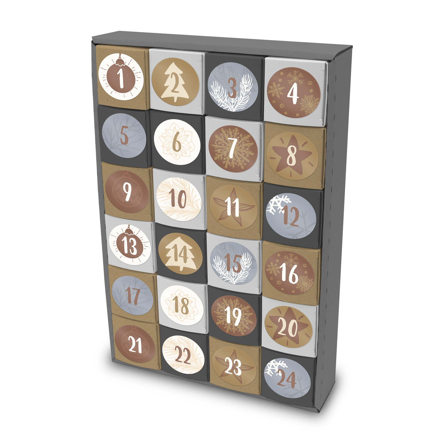 itenga SET Adventskalender zum F�llen W�rfel 5cm (au�en ...