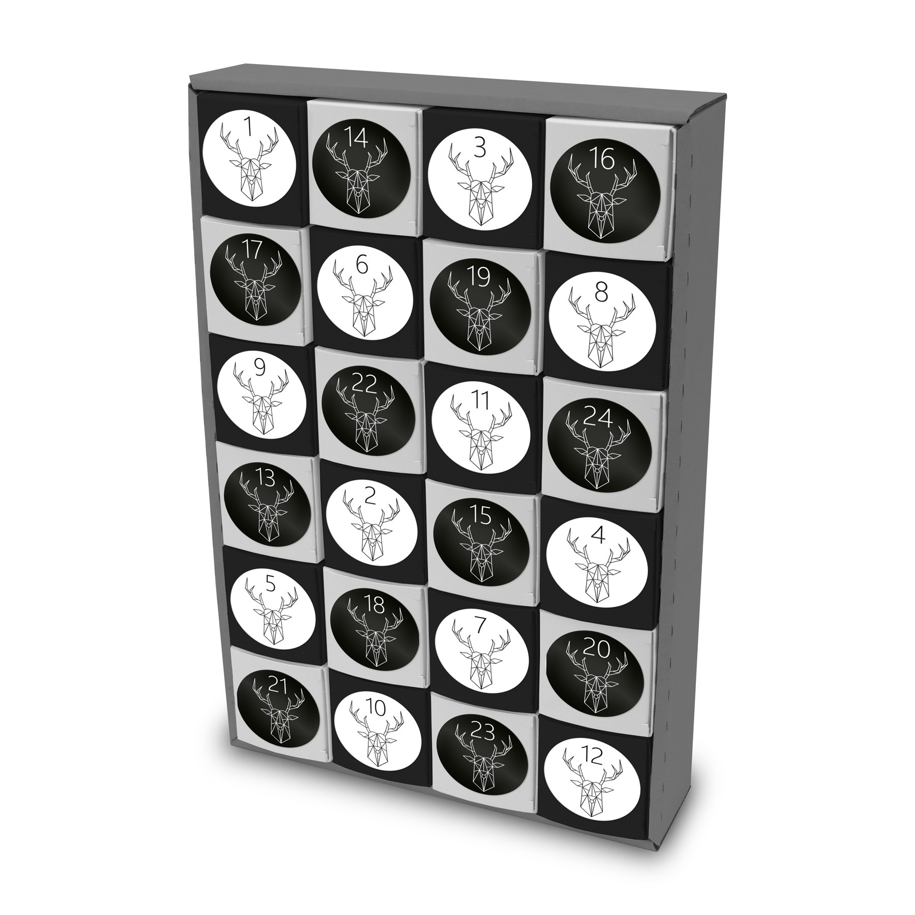 itenga SET Adventskalender zum F�llen W�rfel 5cm (au�en ...