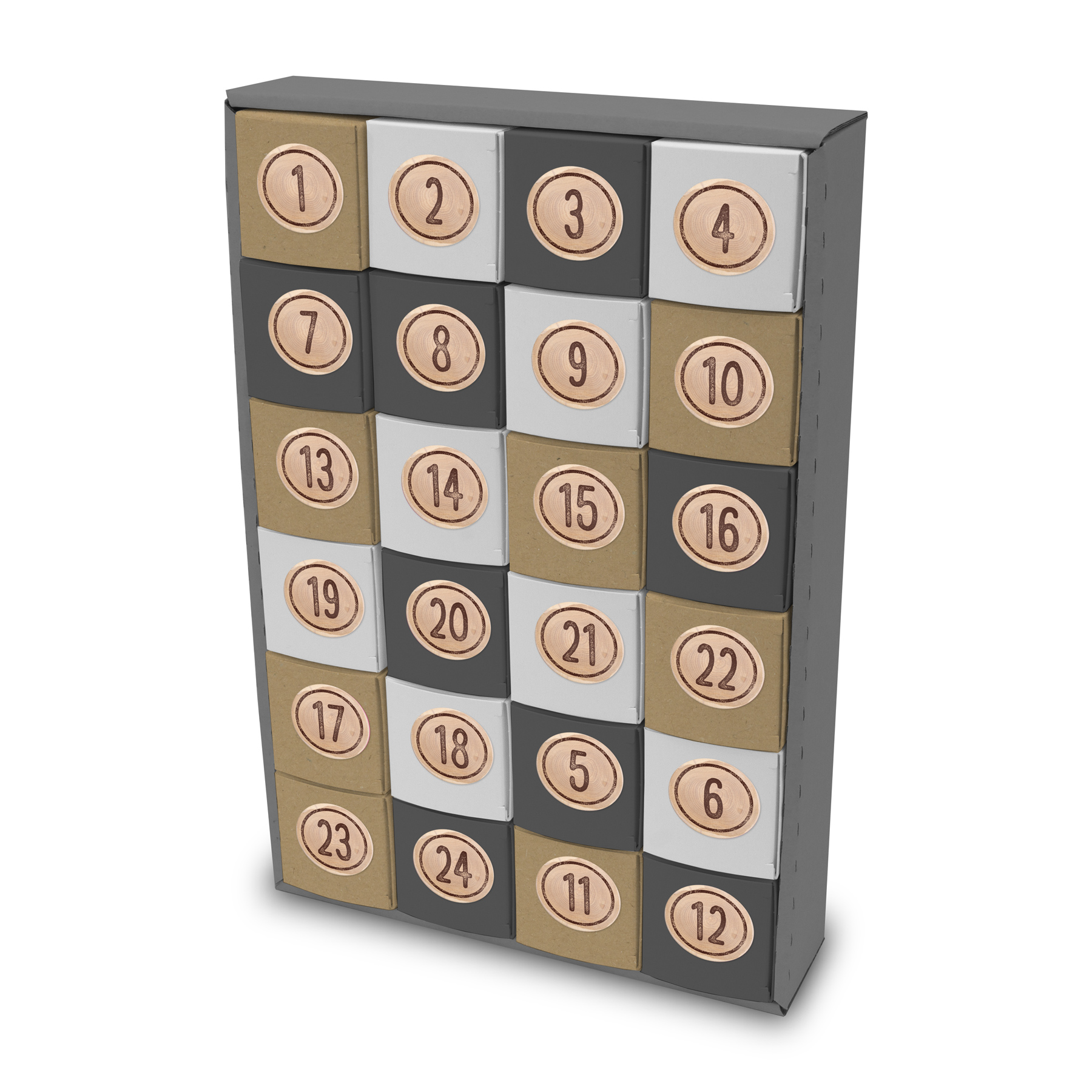 itenga SET Adventskalender zum F�llen W�rfel 5cm (au�en ...