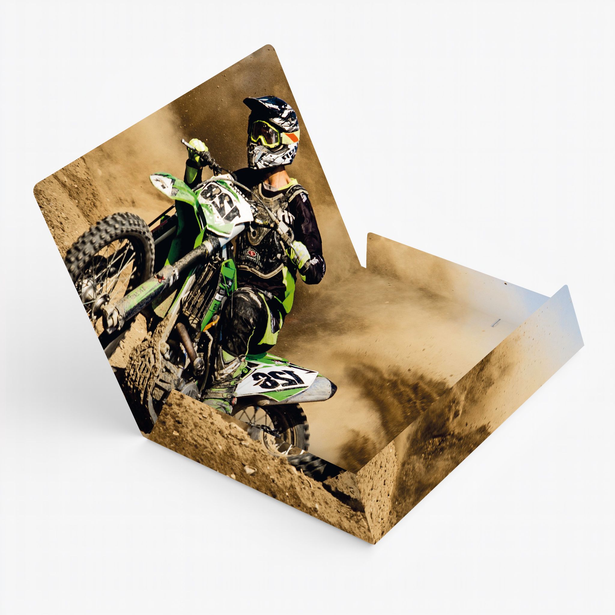 ITENGA Gummizugmappe Sammelmappe A4 Karton Motiv Motocross