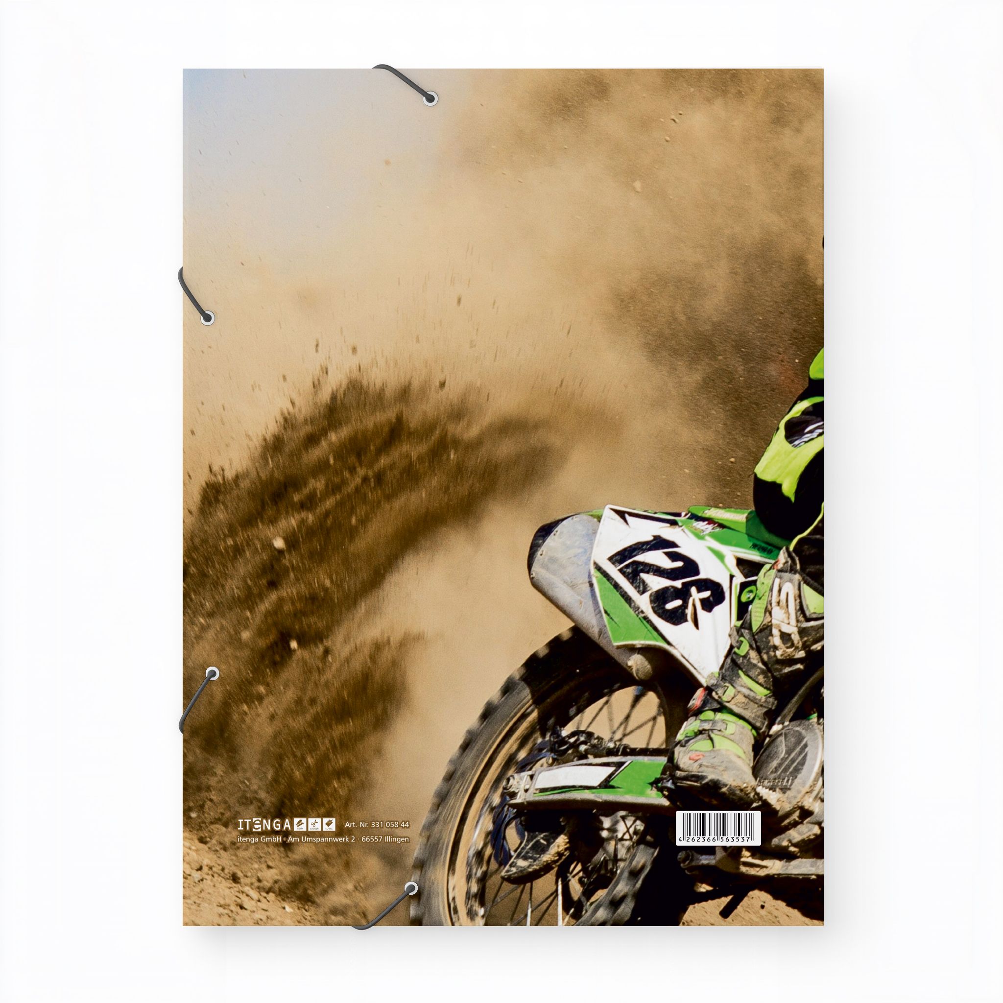 ITENGA Gummizugmappe Sammelmappe A4 Karton Motiv Motocross