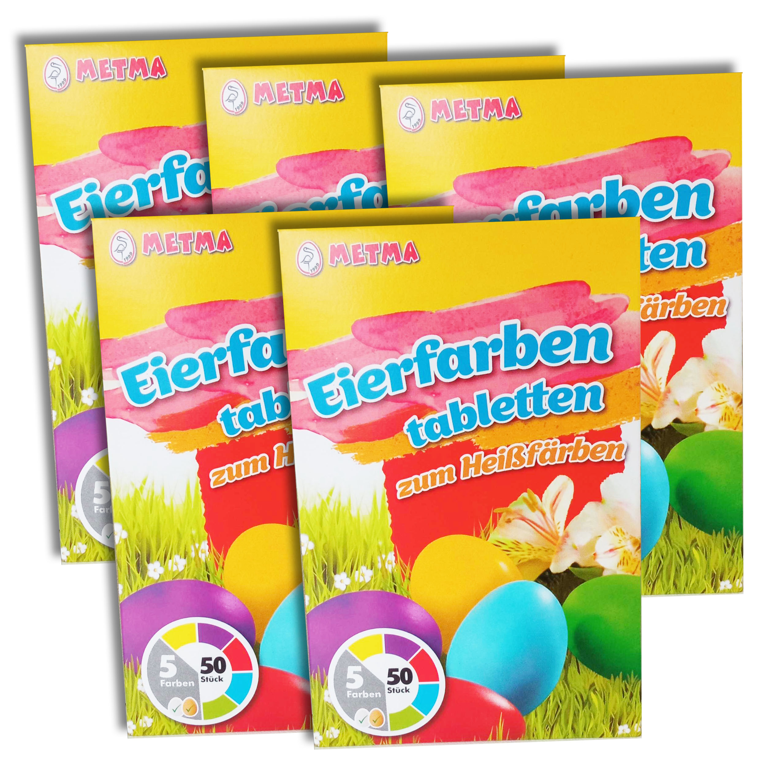 SET - 5er itenga Eierfarbe zum Hei�f�rben 5 Tabletten bl...