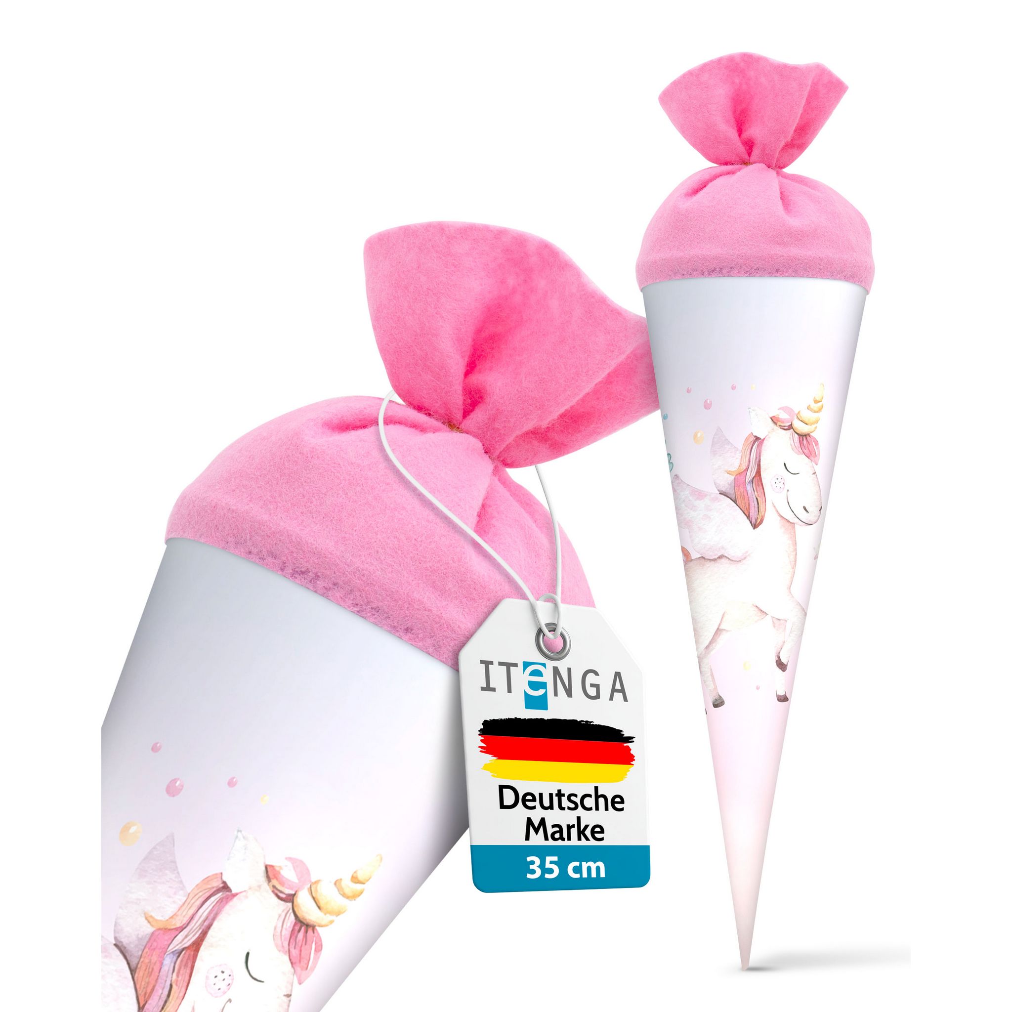 itenga Geschwister Schult�te 35cm Einhorn Wasserfarben