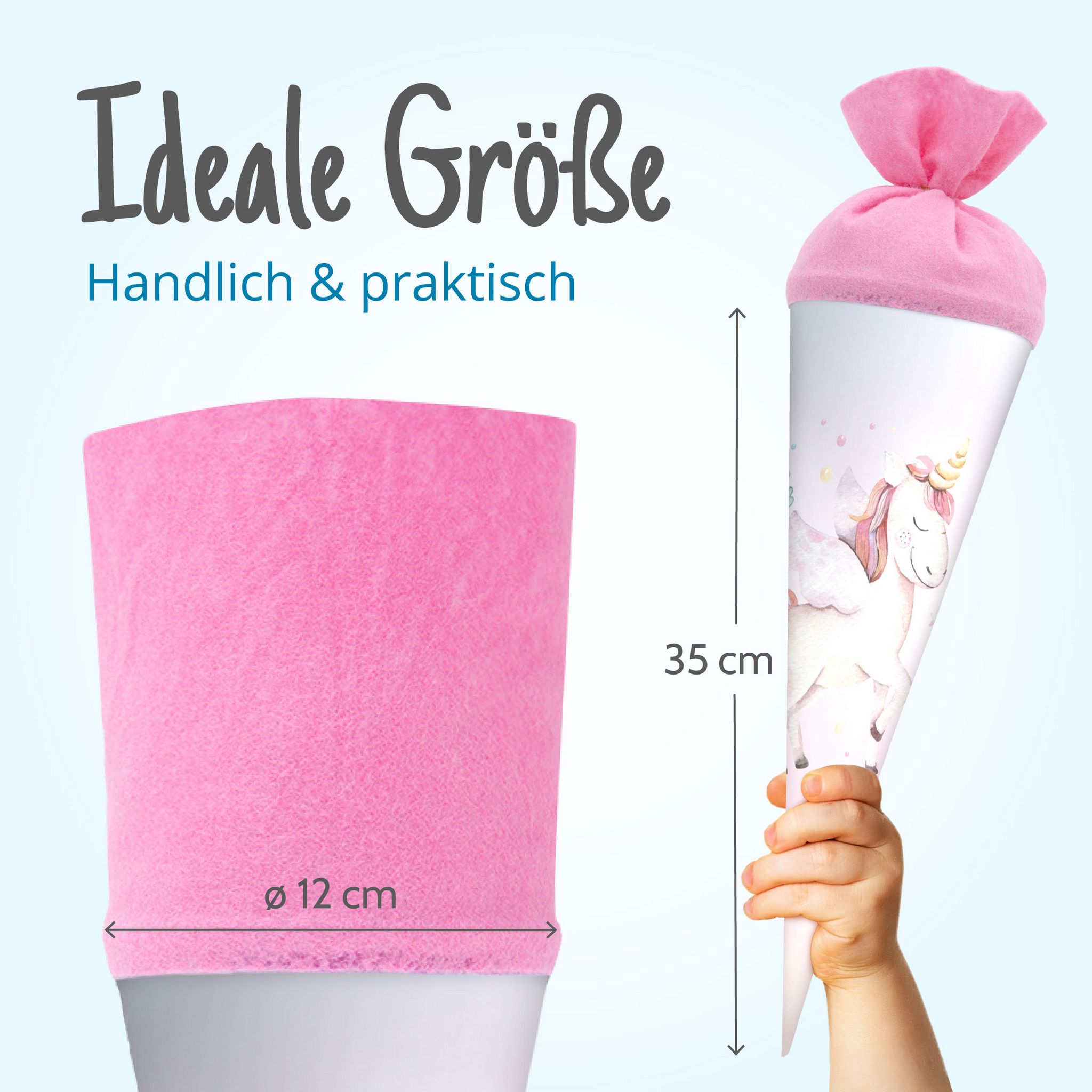 itenga Geschwister Schult�te 35cm Einhorn Wasserfarben