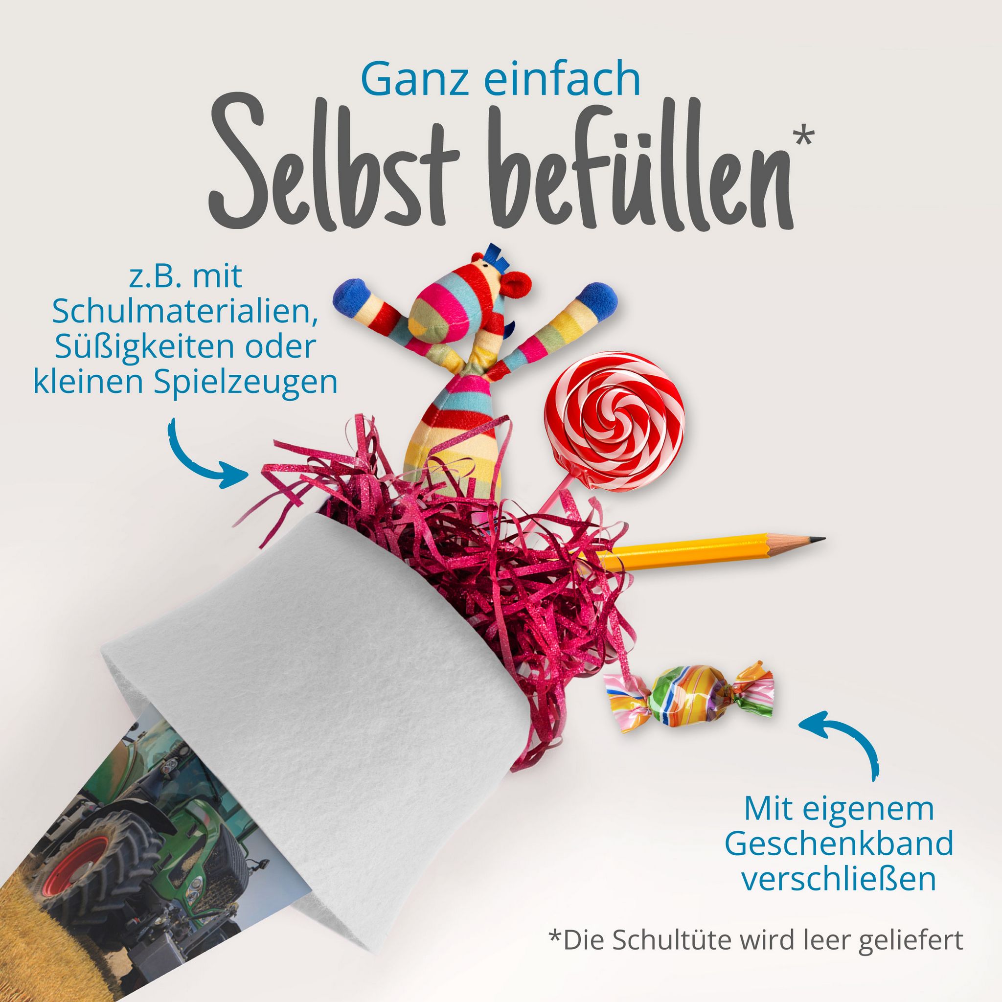 itenga Geschwister Schult�te 35cm Traktor im Feld