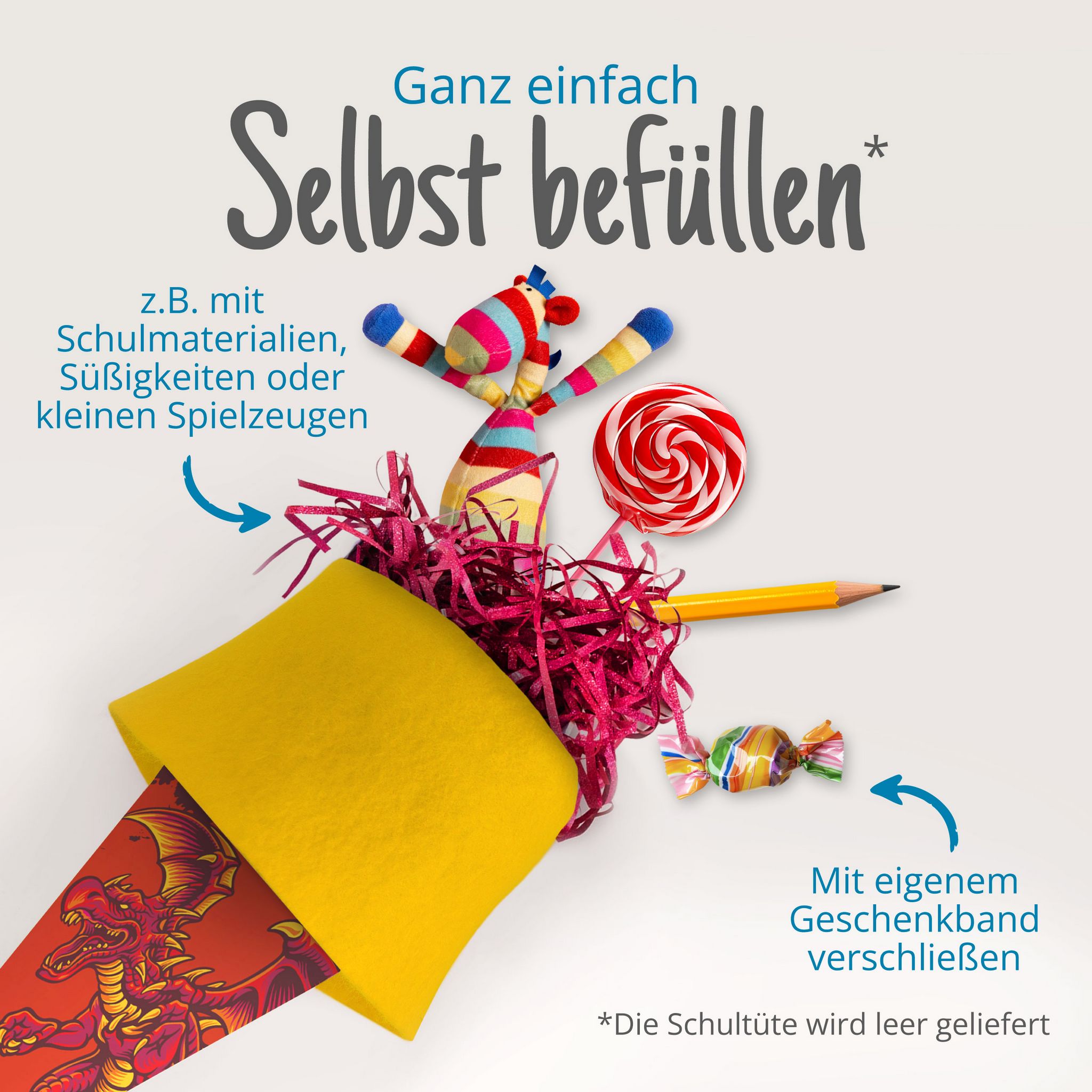 itenga Geschwister Schult�te 35cm Drache