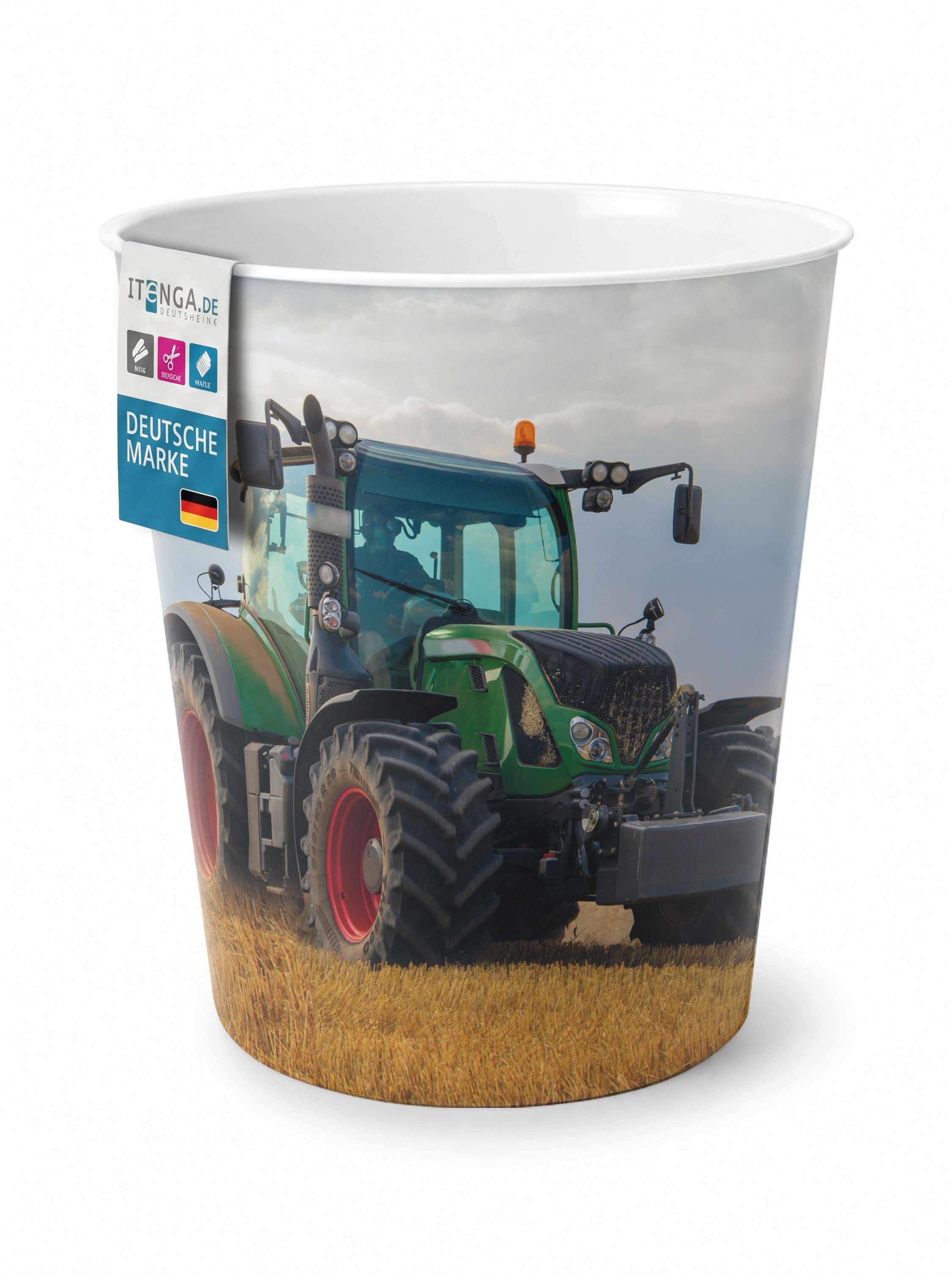 itenga Papierkorb f�r Kinder - Motiv Traktor - ca. 11 Liter