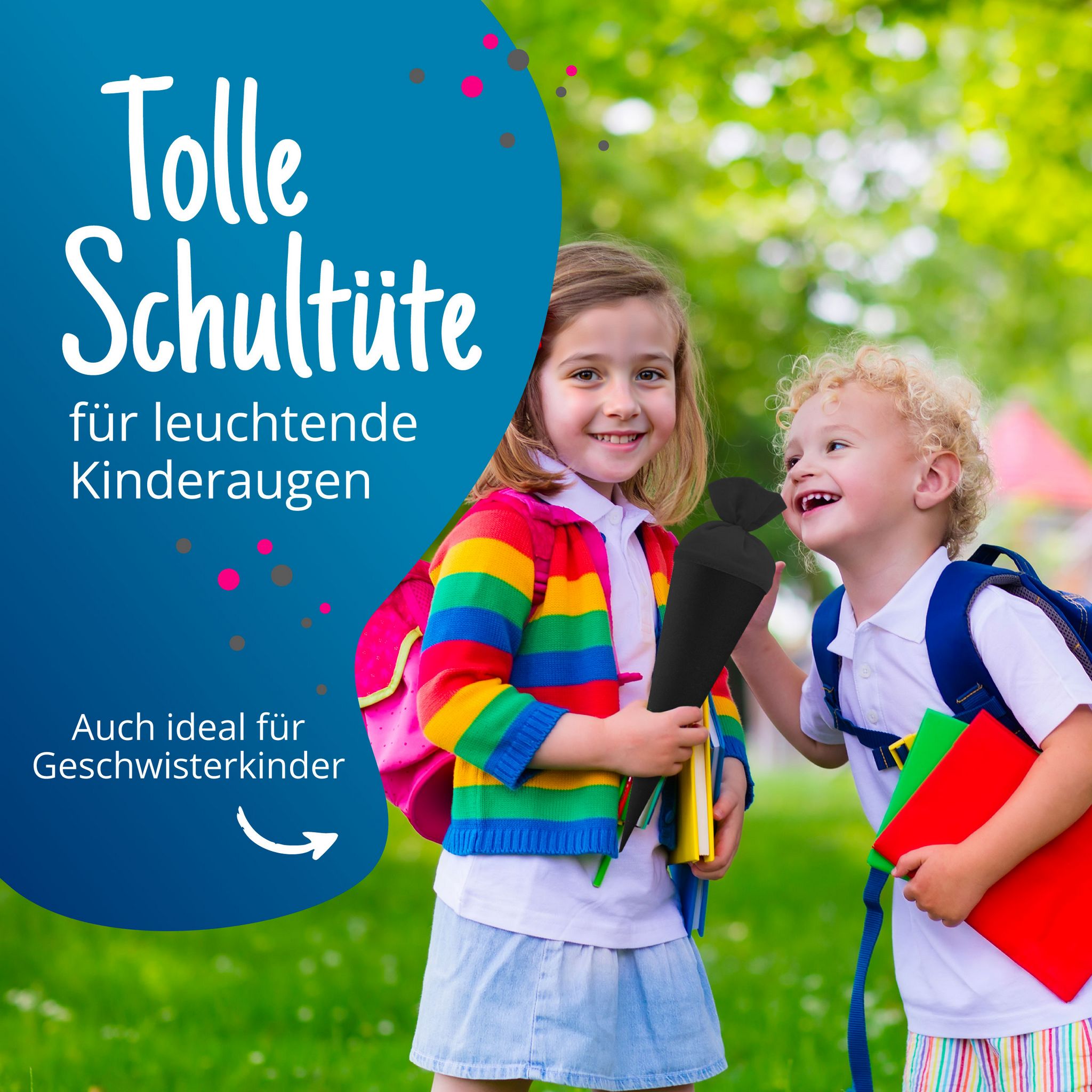 itenga Geschwister - Bastelschult�te 35cm mit Filzversch...