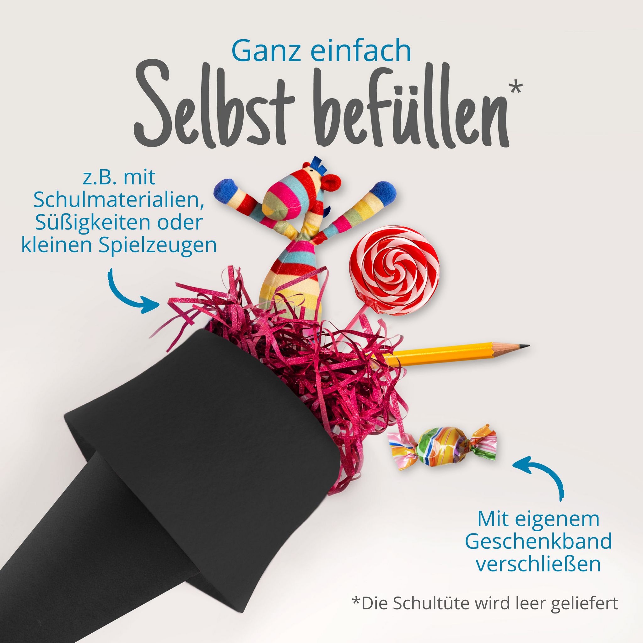 itenga Geschwister - Bastelschult�te 35cm mit Filzversch...