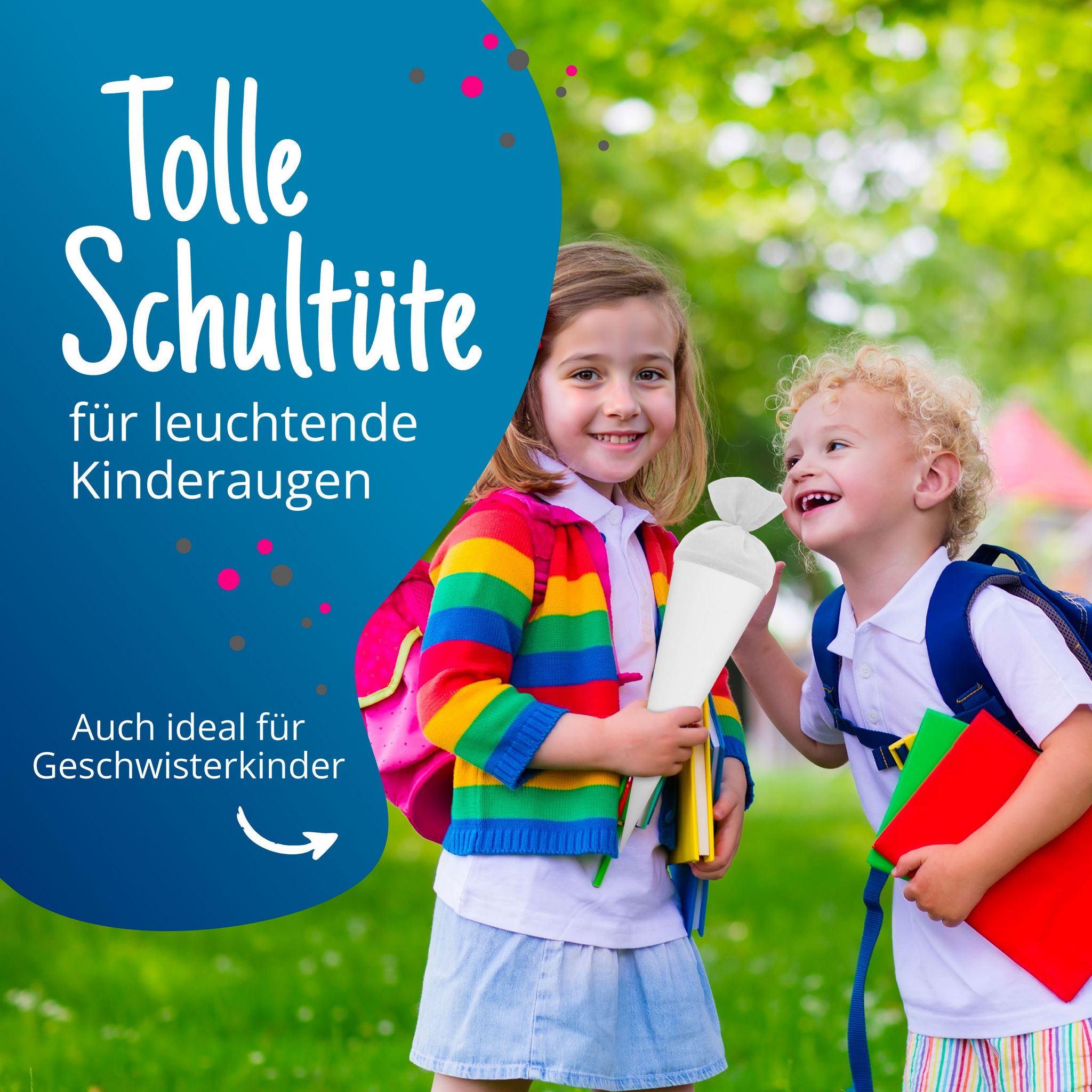 itenga Geschwister - Bastelschult�te 35cm mit Filzversch...