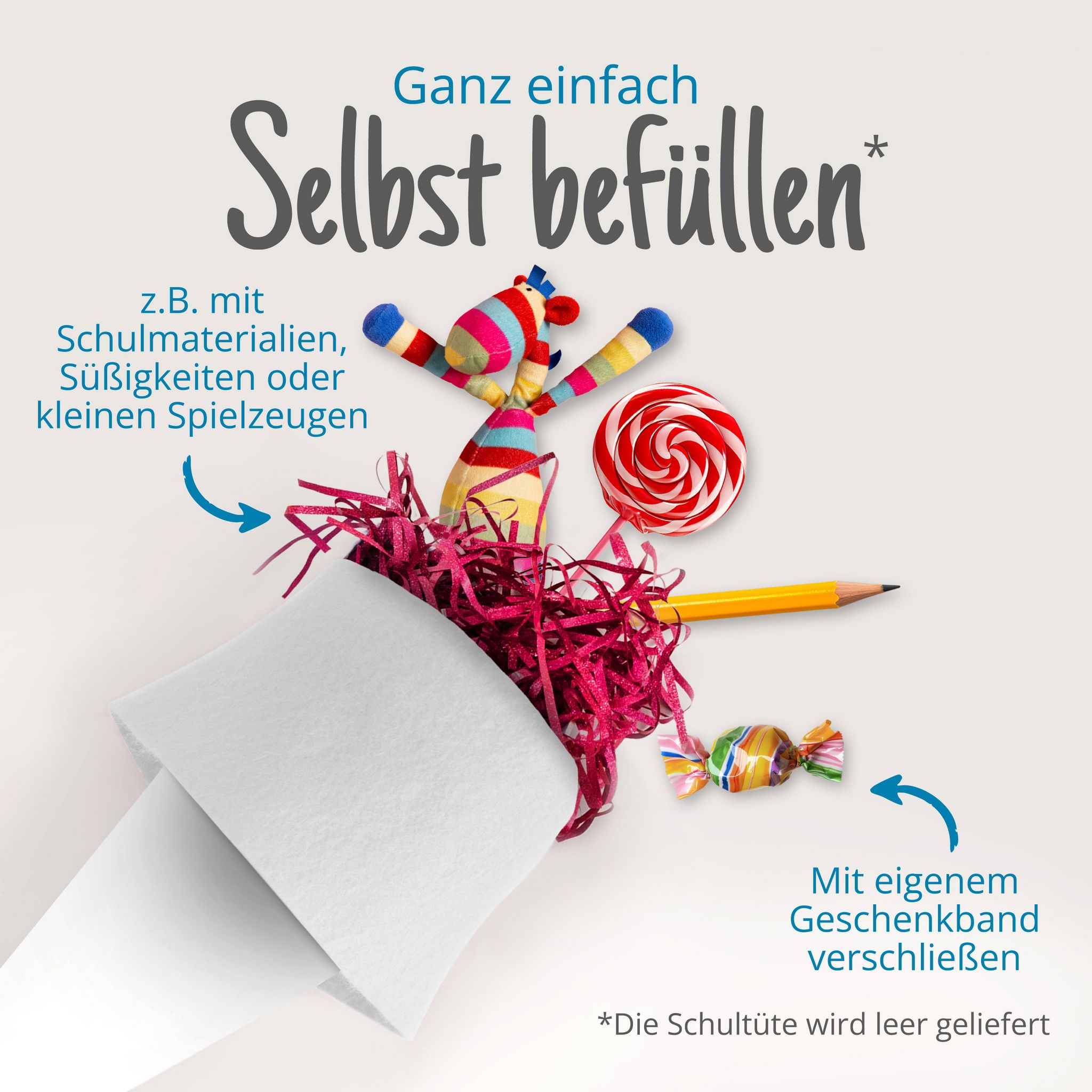 itenga Geschwister - Bastelschult�te 35cm mit Filzversch...
