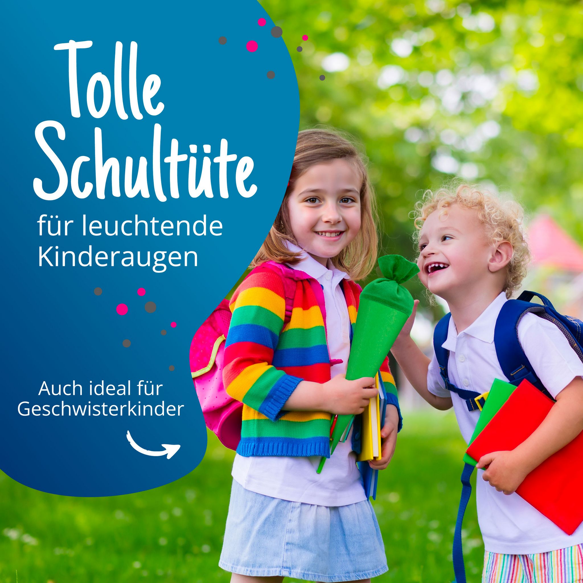 itenga Geschwister - Bastelschult�te 35cm mit Filzversch...